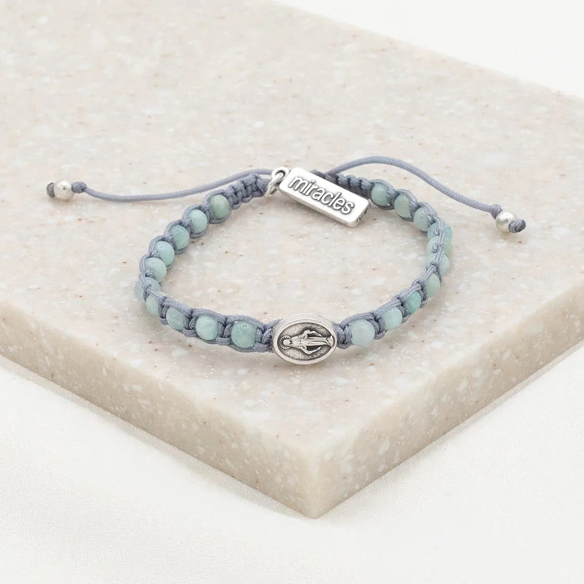 Miraculous Medal Gemstone Bracelet