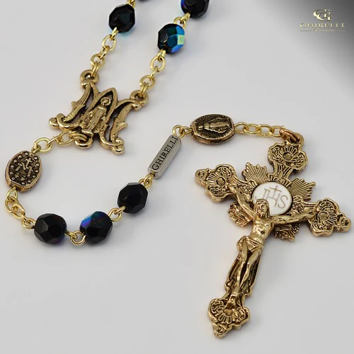 Miraculous Medal Gold Plated Rosary - Image 2