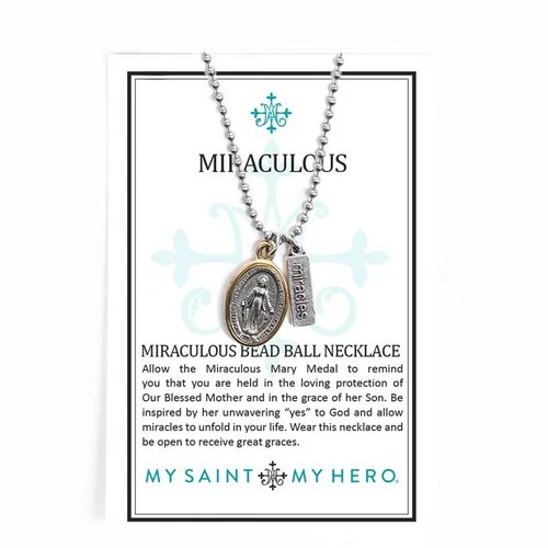 Miraculous Medal Miracles Necklace - 24" - Image 2