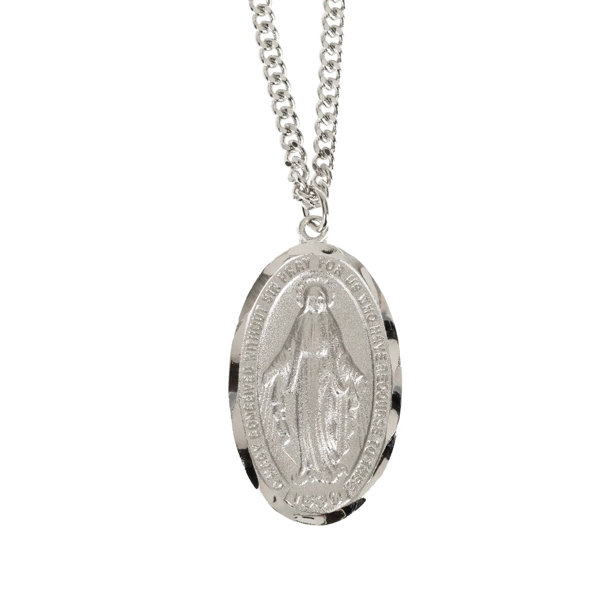 Miraculous Medal on 24" Chain - Image 4