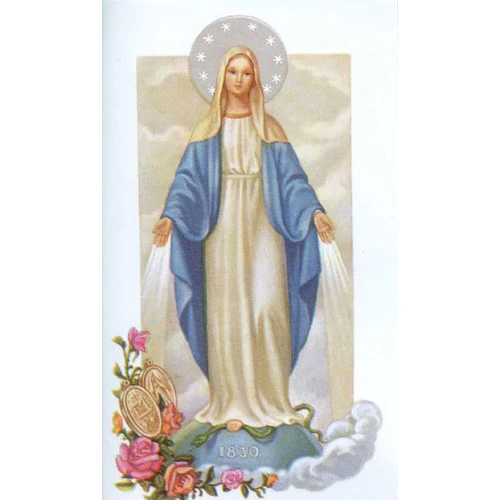 Laminated Miraculous Medal Personalized Prayer Card, Priced per Card