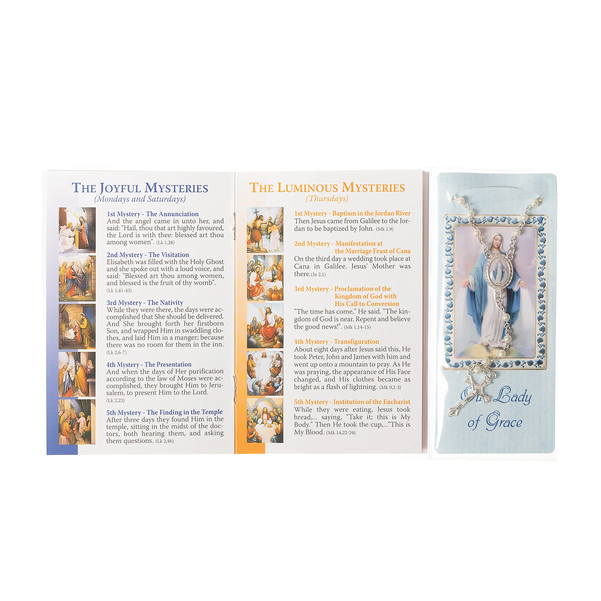 Miraculous Medal Rosary, Booklet, & Bookmark Set - Image 2