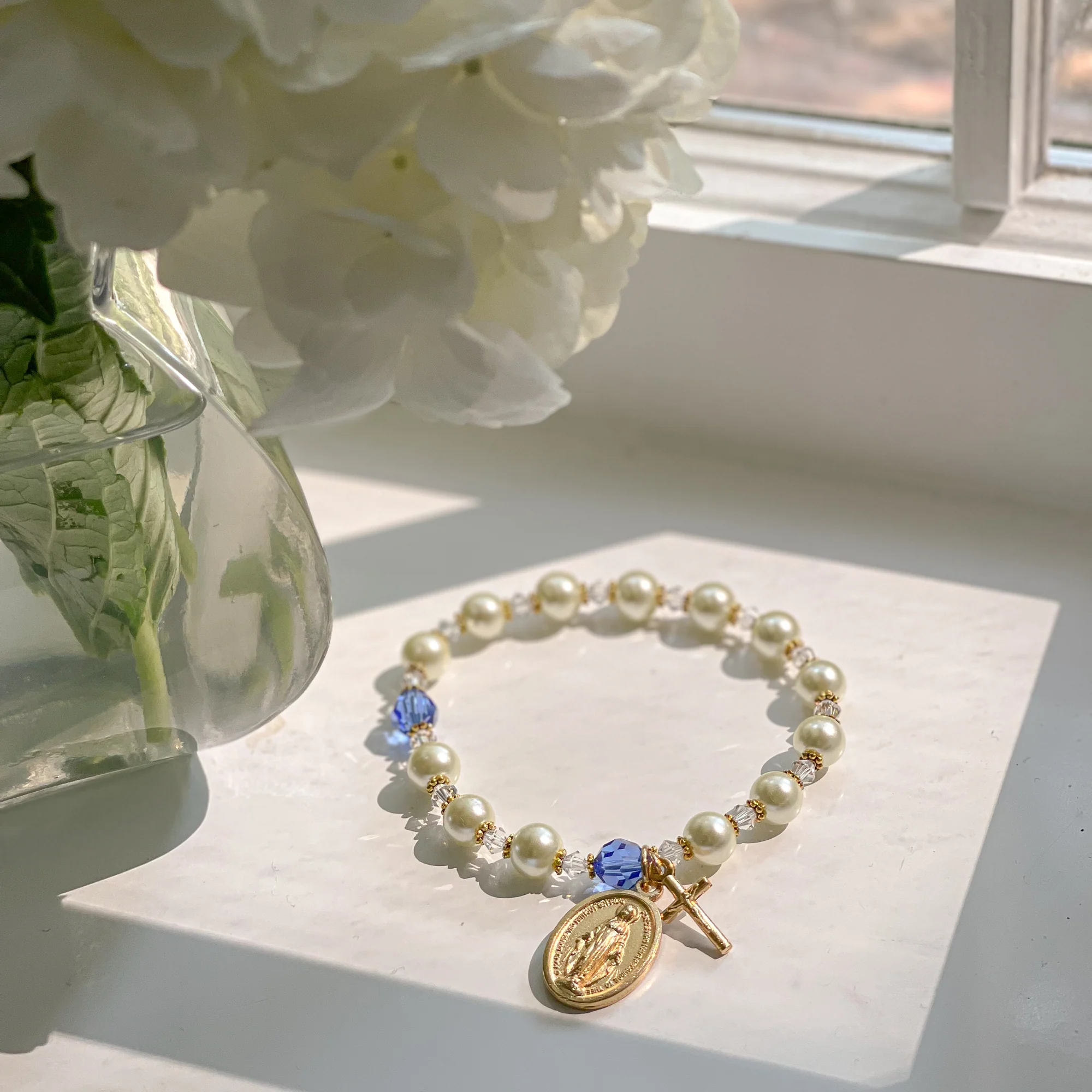Miraculous Medal Rosary Bracelet - Image 3