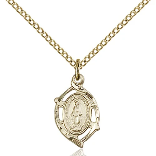 Miraculous Pendant, Bliss, 14Kt Gold-Filled 5/8 X 3/8 Inch