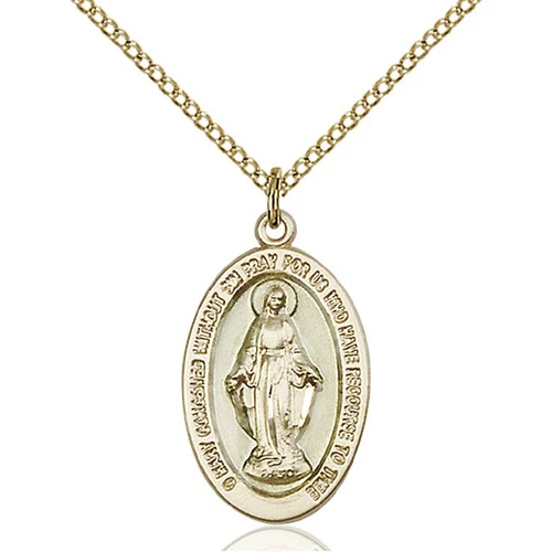 Miraculous Pendant, Bliss, 14Kt Gold-Filled 7/8 X 1/2 Inch
