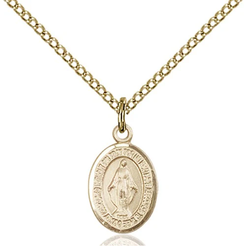Miraculous Petite Pendant, 14Kt Gold-Filled 1/2 X 1/4 Inch