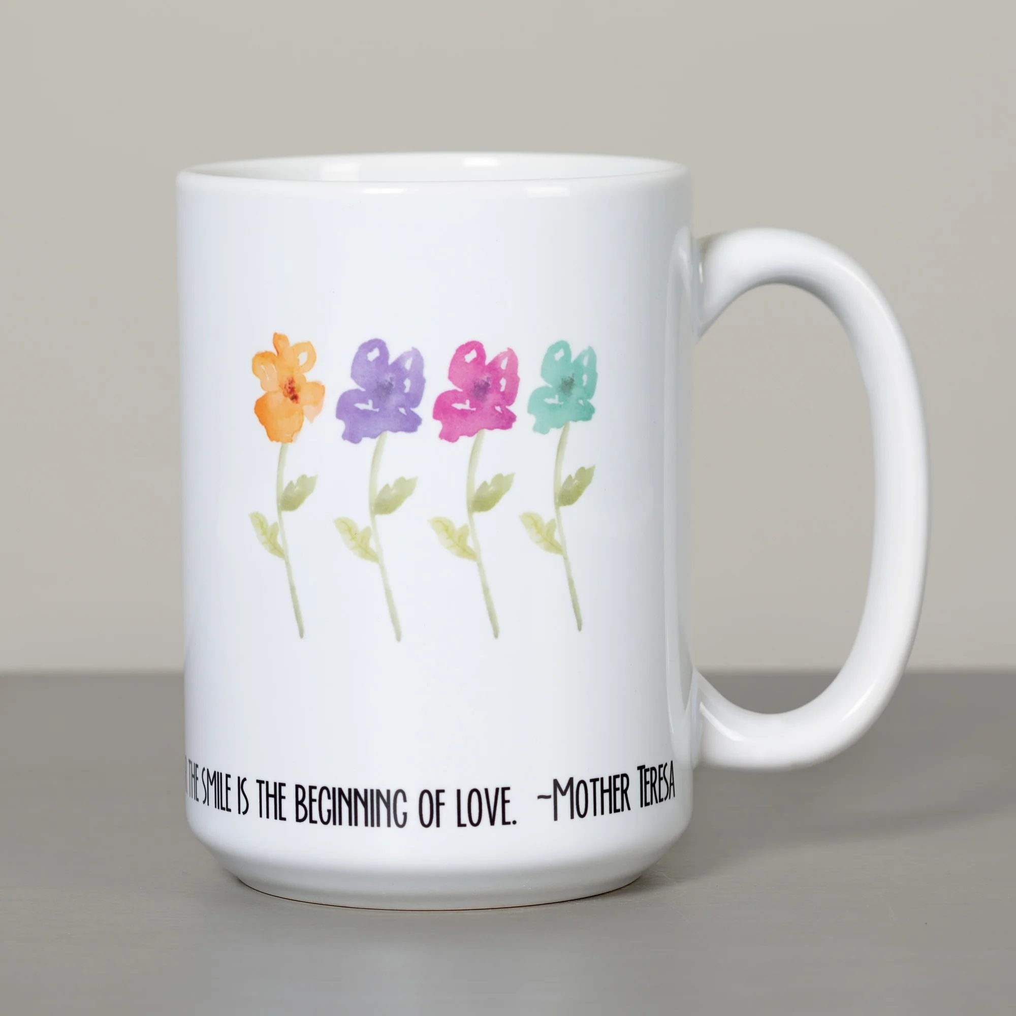Mom Mug - Mother Teresa "Smile" Quote - Image 3
