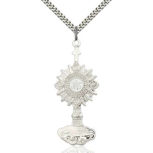 Monstrance Pendant, Bliss, Sterling Silver