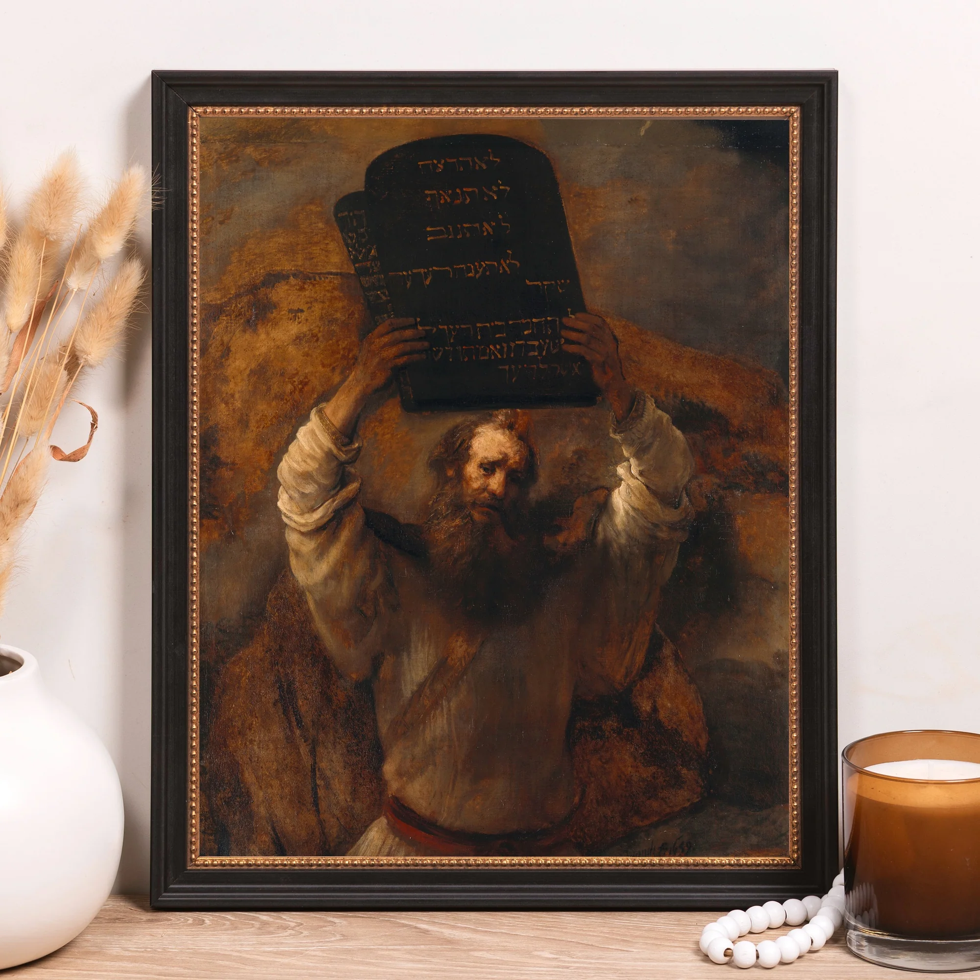 Moses with the Ten Commandments Framed Canvas - Sacred Classics Collection - Image 10