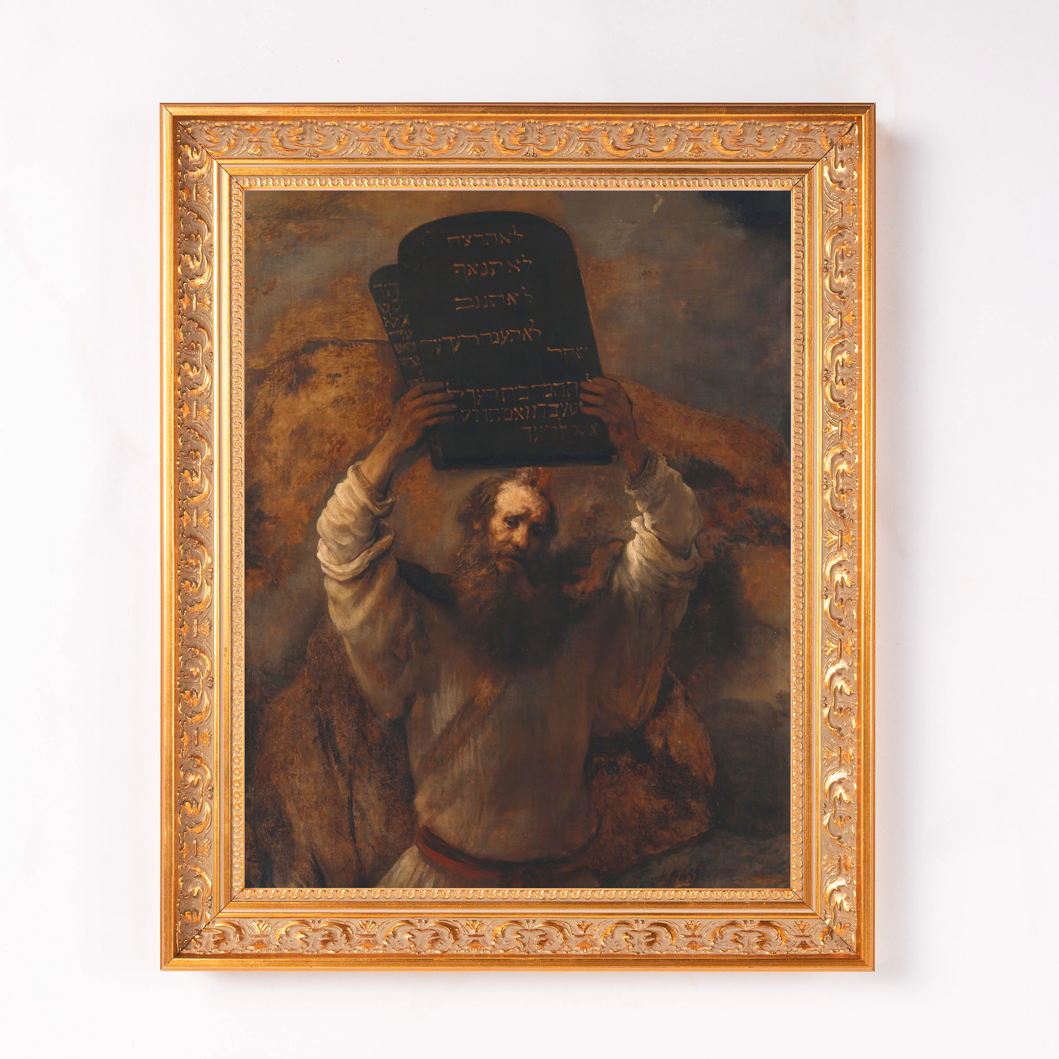 Moses with the Ten Commandments Framed Canvas - Sacred Classics Collection - Image 2