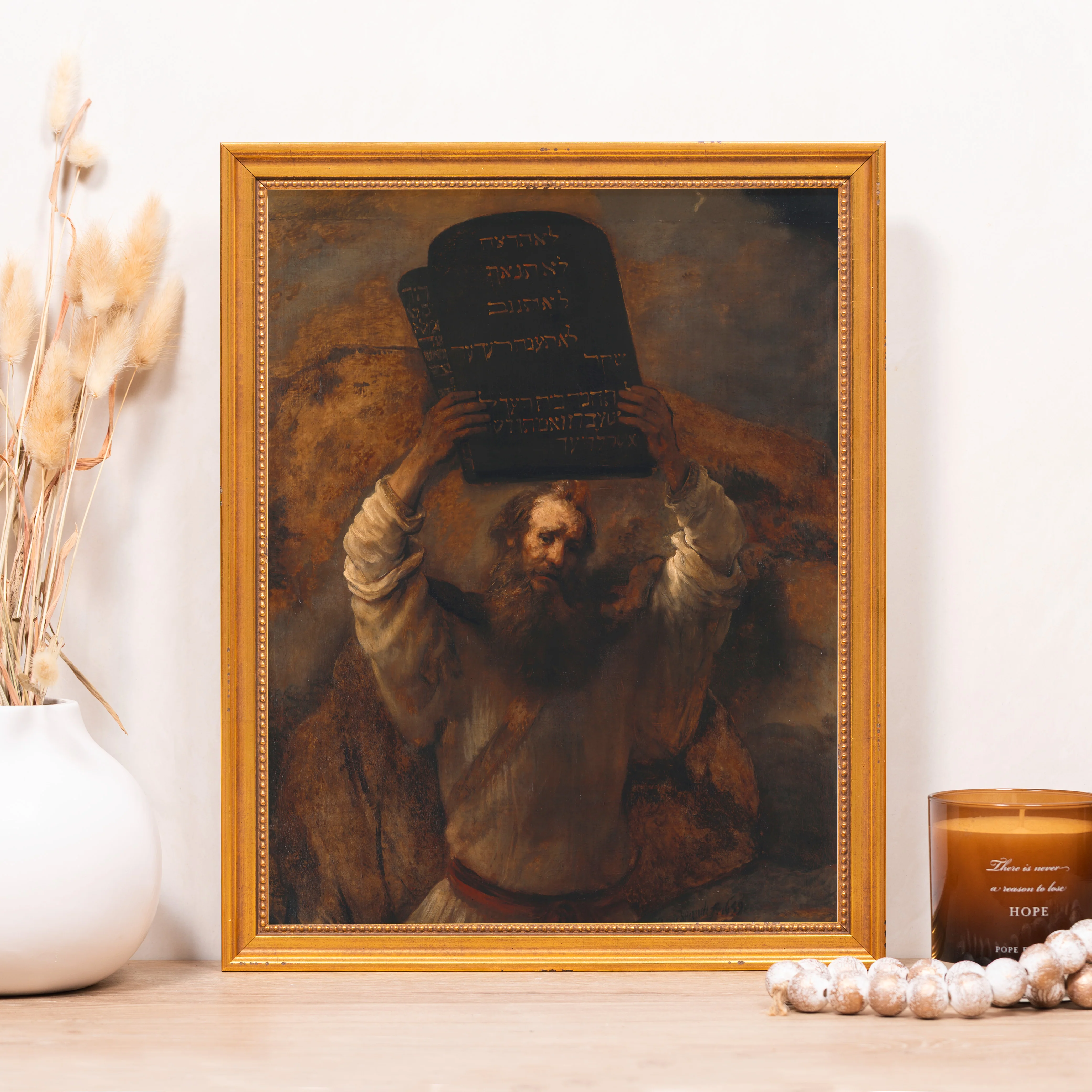 Moses with the Ten Commandments Framed Canvas - Sacred Classics Collection - Image 4