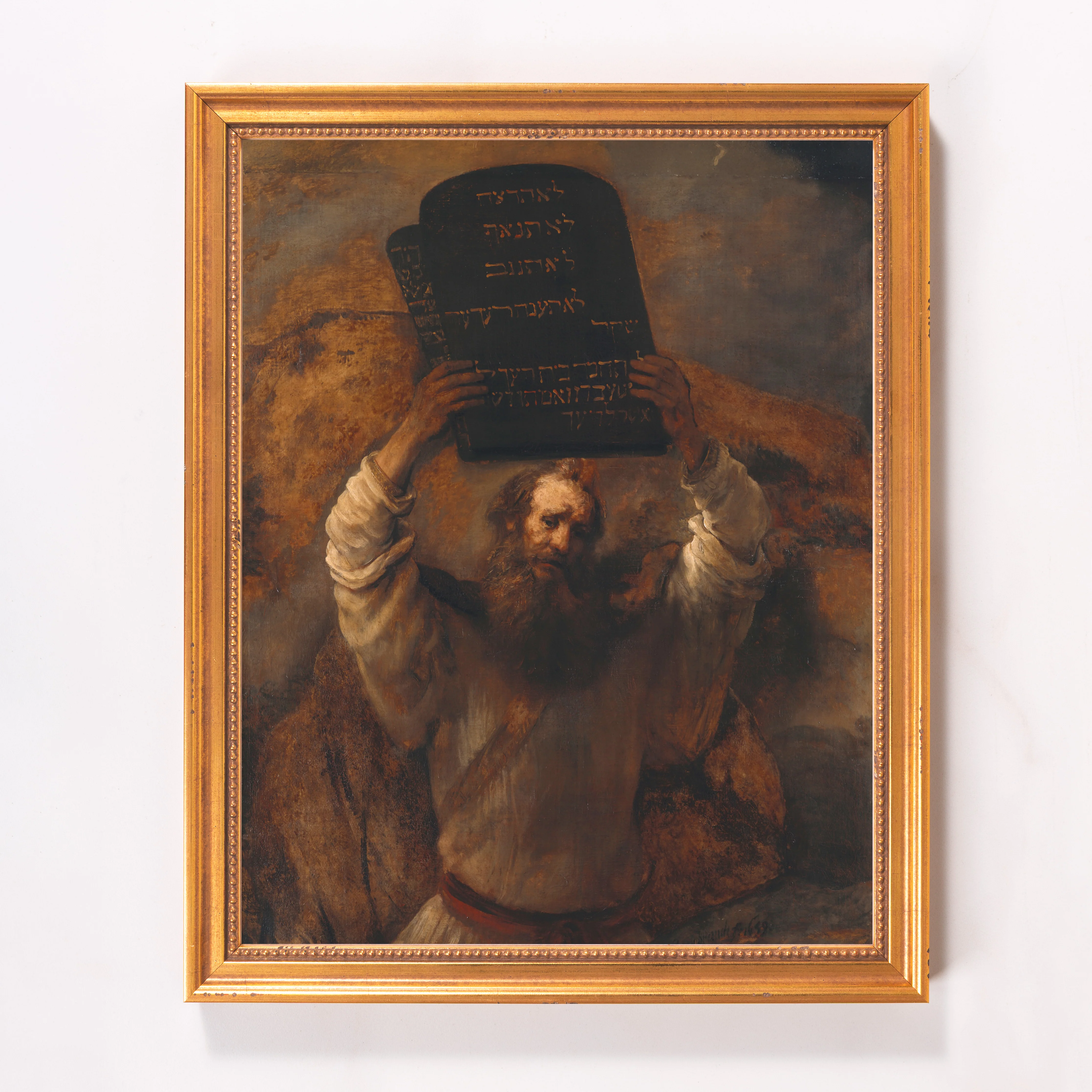 Moses with the Ten Commandments Framed Canvas - Sacred Classics Collection - Image 5