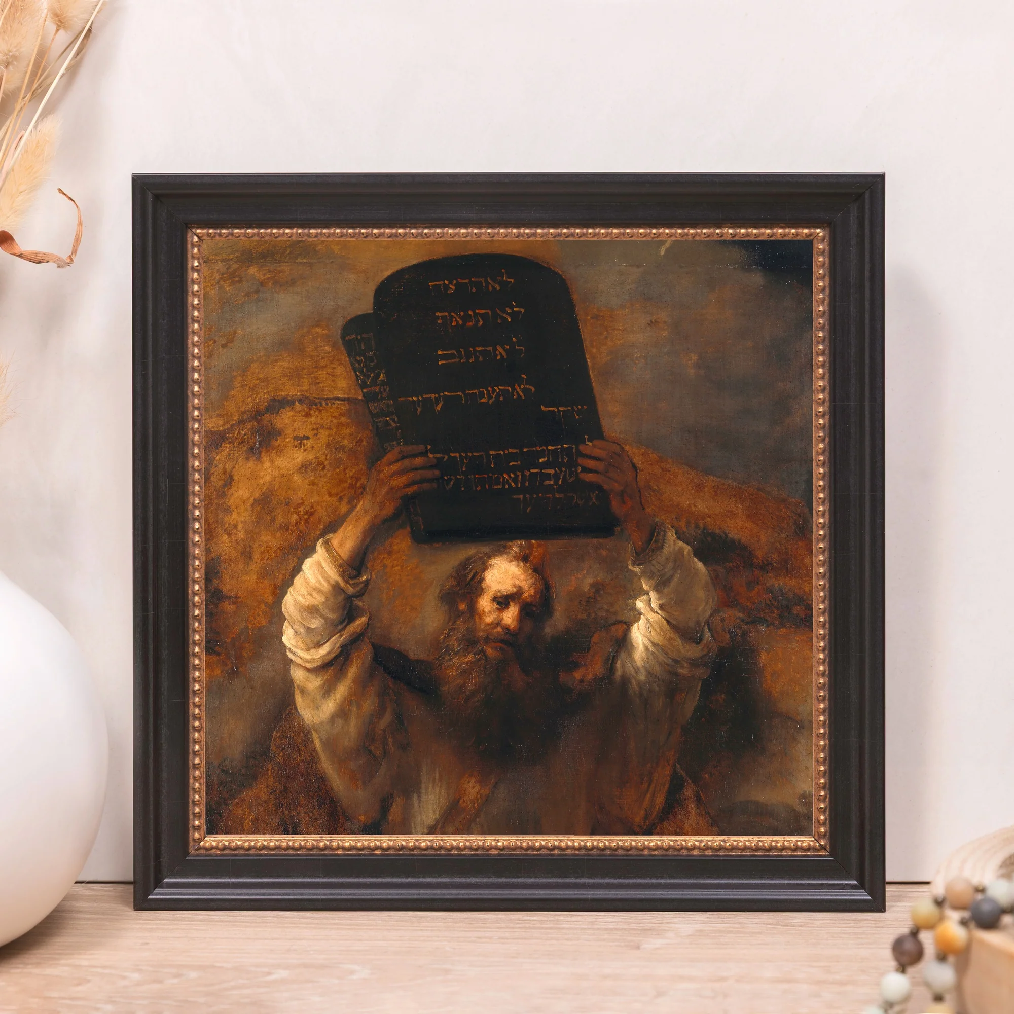 Moses with the Ten Commandments Framed Canvas - Sacred Mini Collection - Image 11