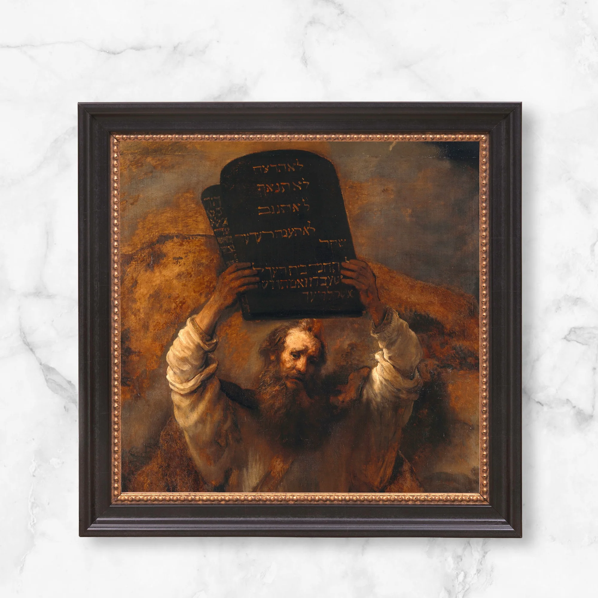 Moses with the Ten Commandments Framed Canvas - Sacred Mini Collection - Image 12