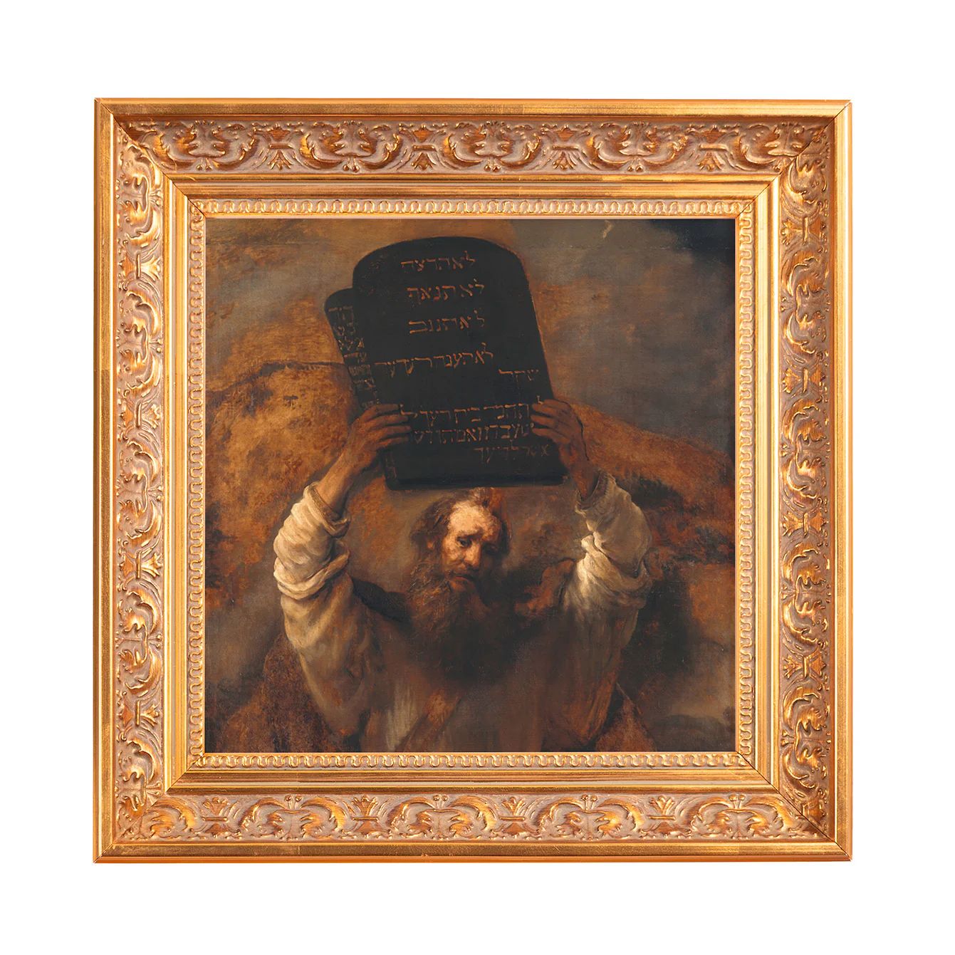Moses with the Ten Commandments Framed Canvas - Sacred Mini Collection - Image 3