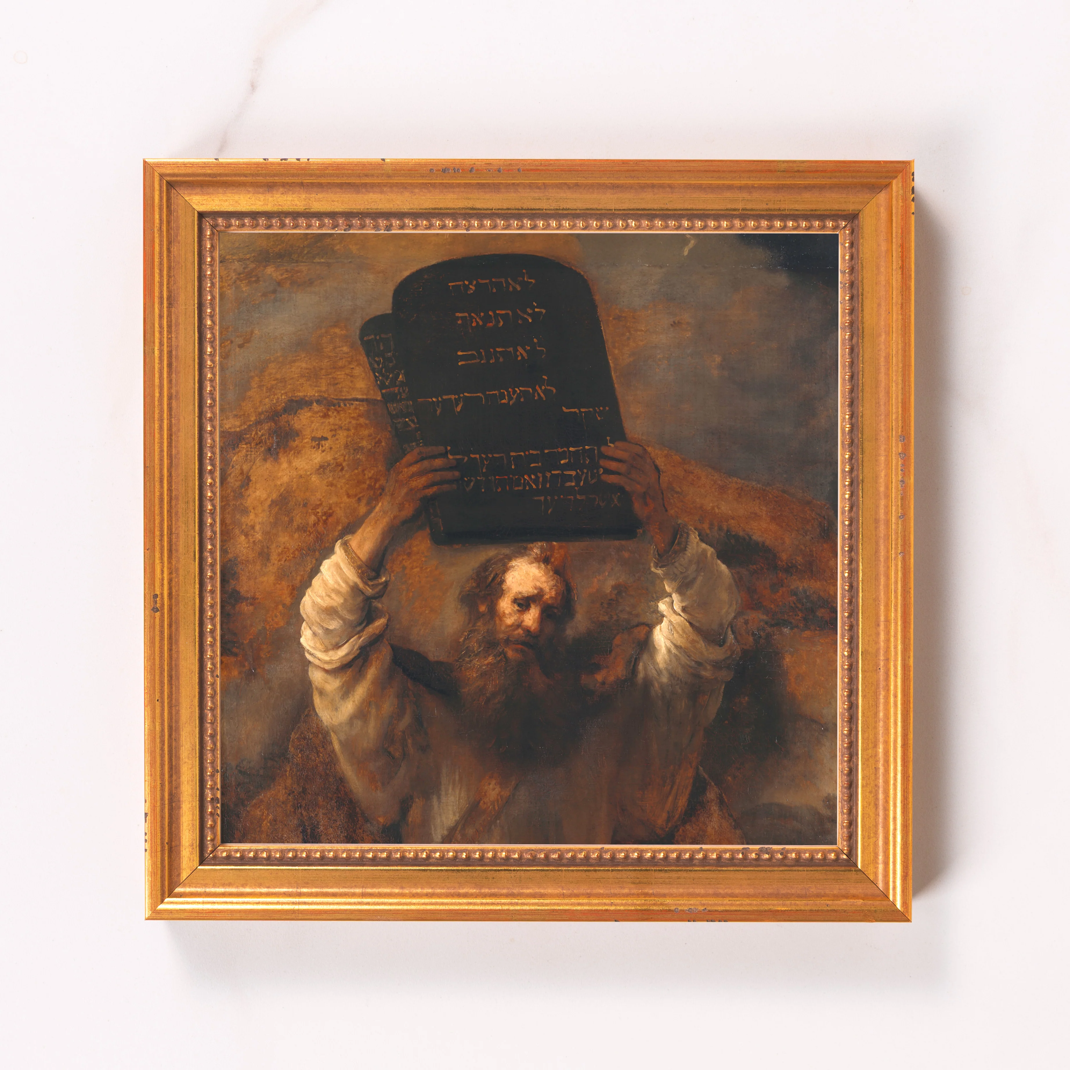 Moses with the Ten Commandments Framed Canvas - Sacred Mini Collection - Image 6