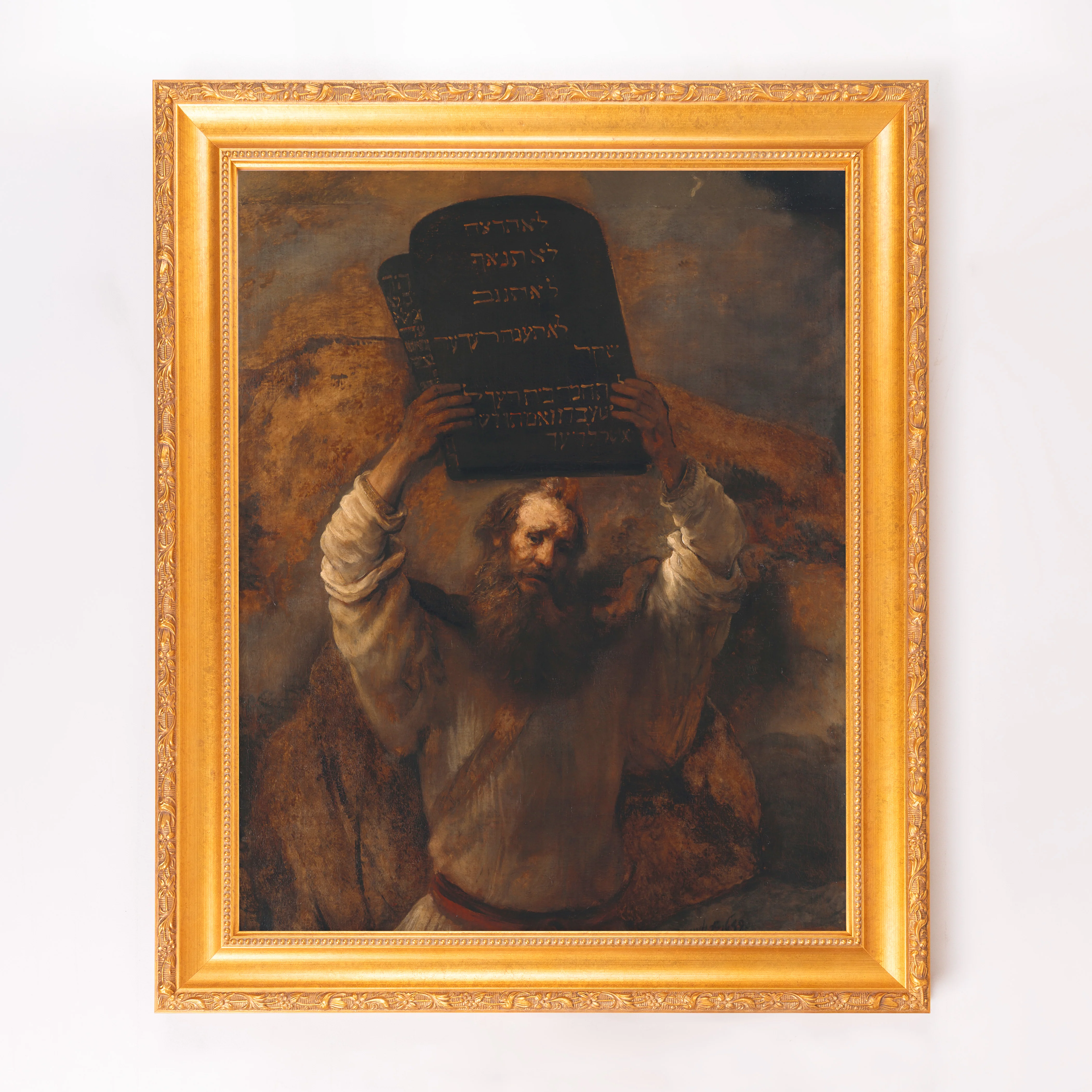 Moses with the Ten Commandments Framed Canvas - Sacred Signature Collection - Image 5