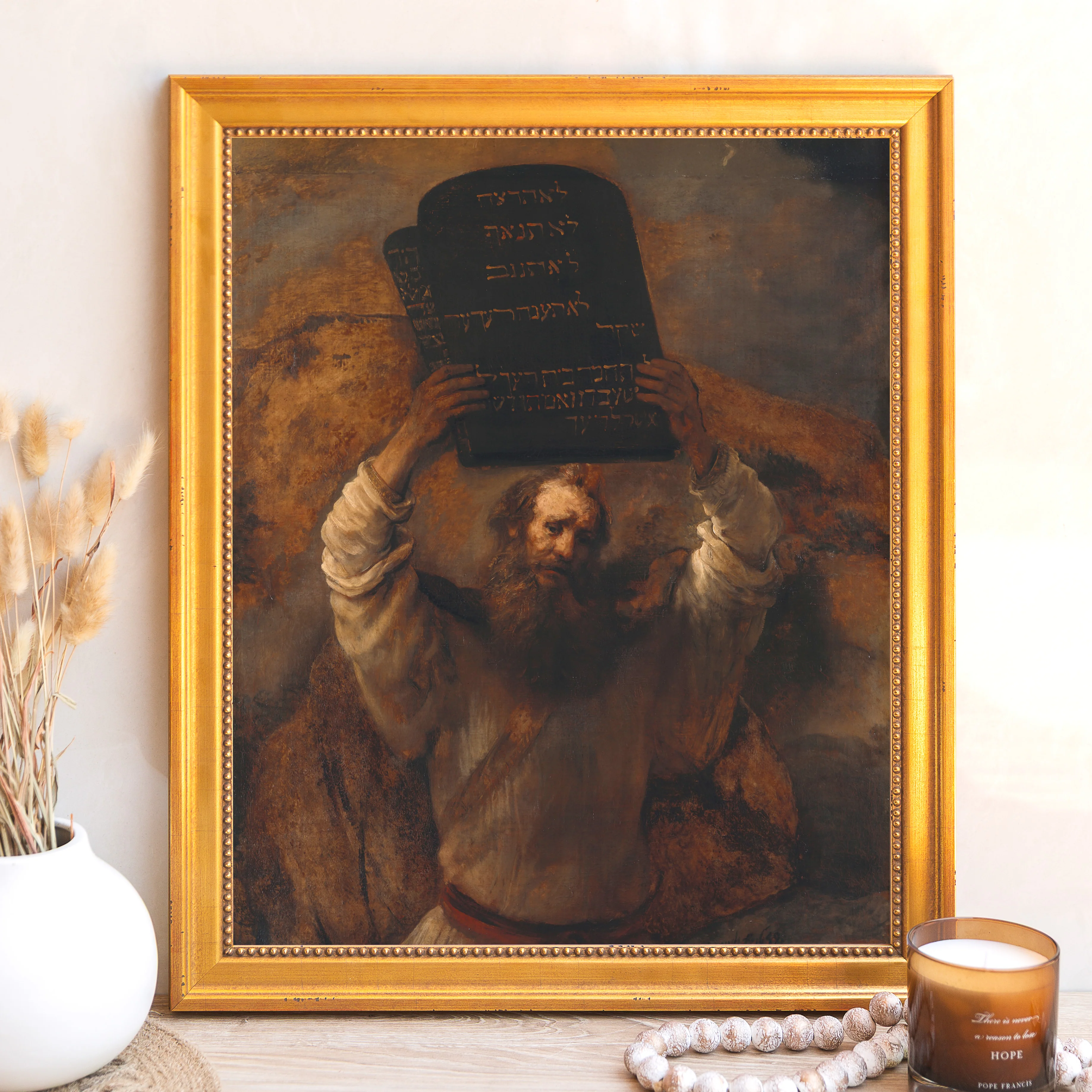Moses with the Ten Commandments Framed Canvas - Sacred Signature Collection - Image 7