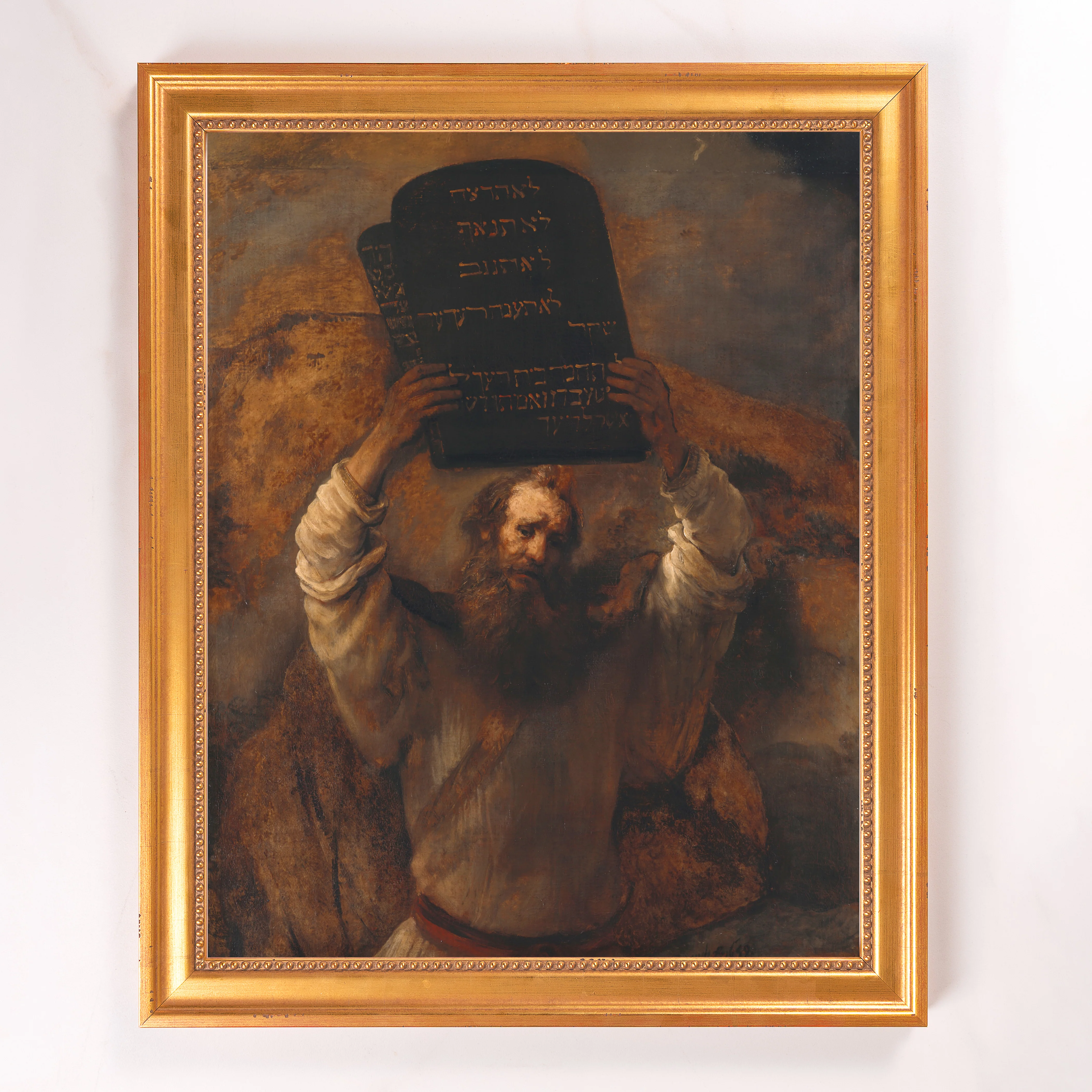 Moses with the Ten Commandments Framed Canvas - Sacred Signature Collection - Image 8