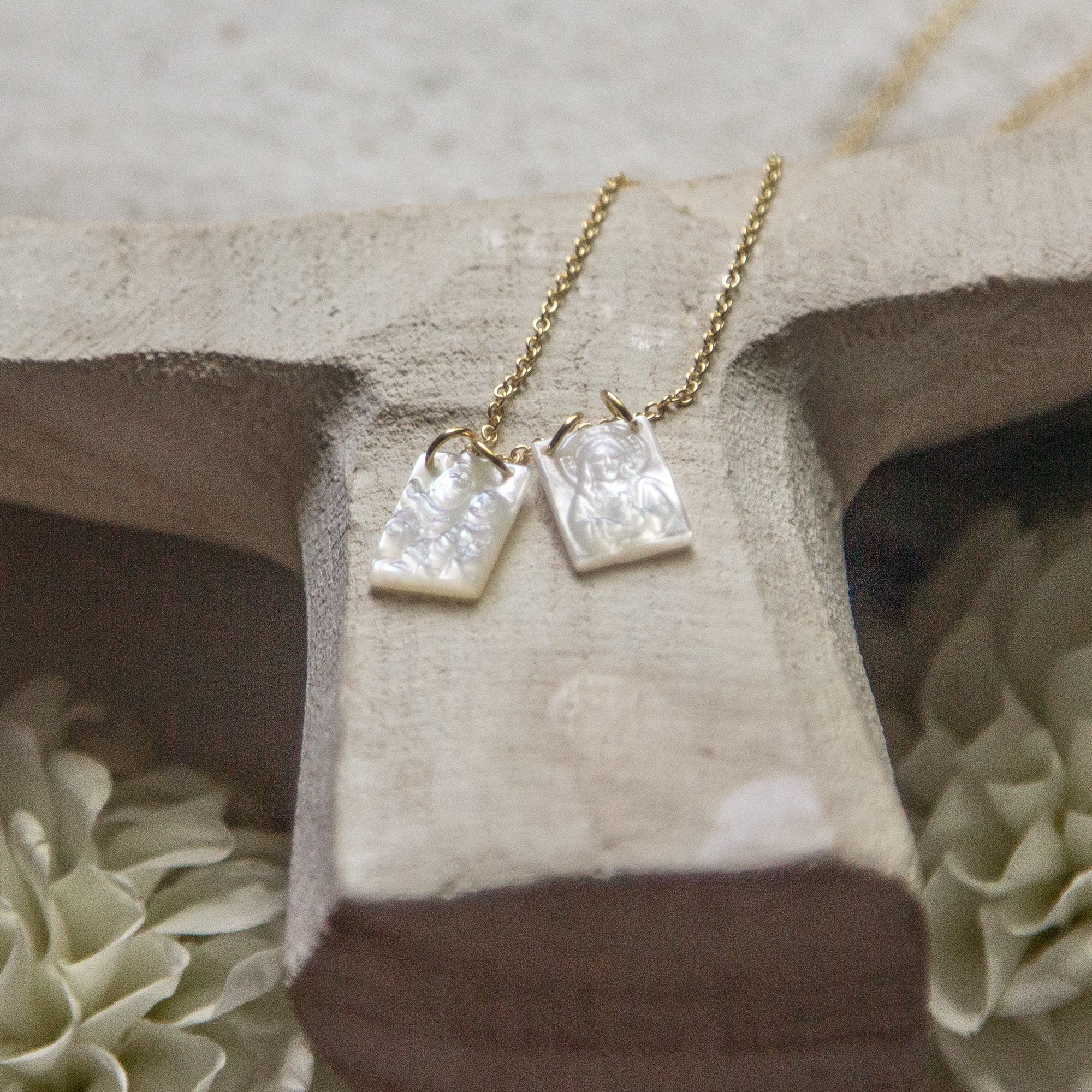 Mother of Pearl Scapular Necklace - Image 3
