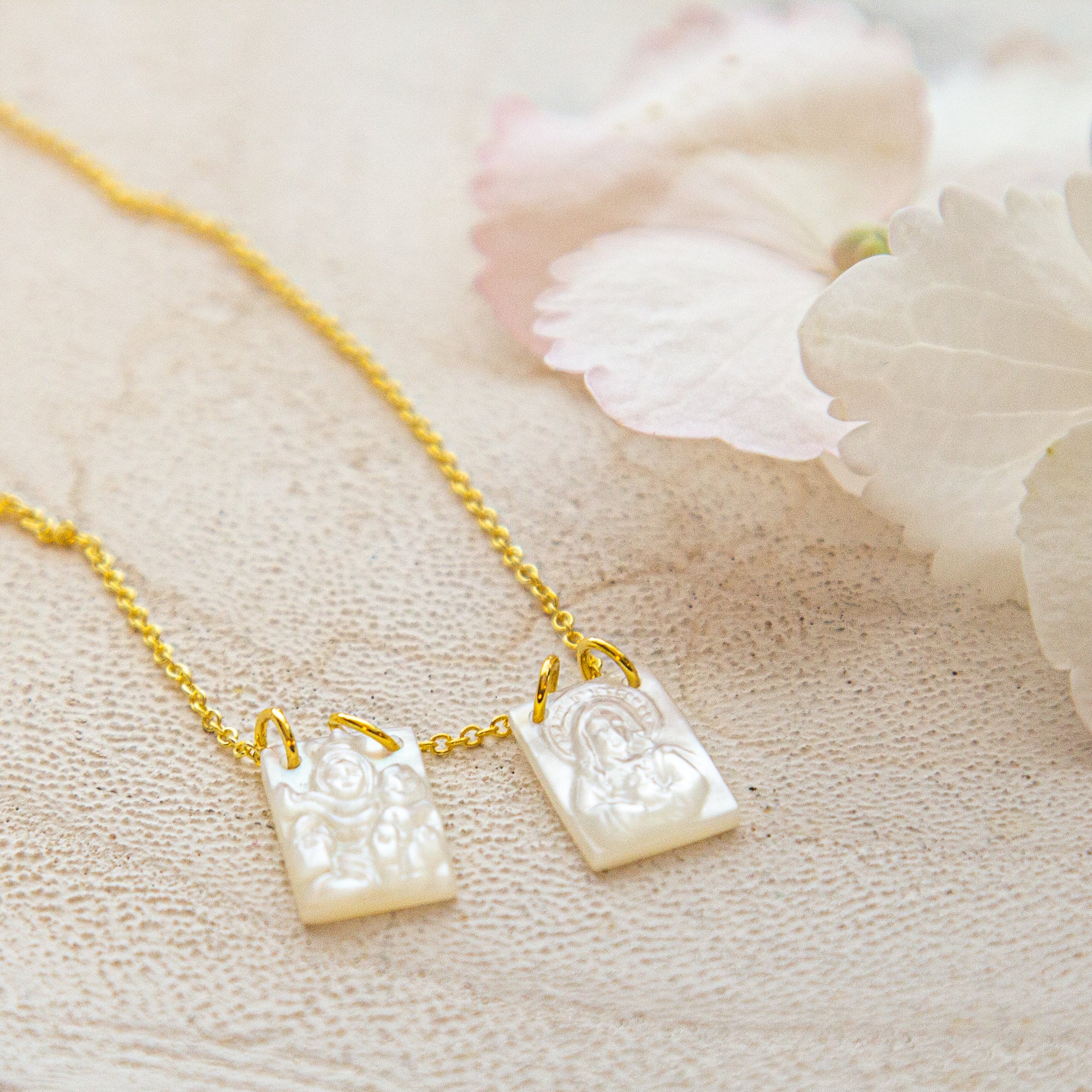 Mother of Pearl Scapular Necklace - Image 4