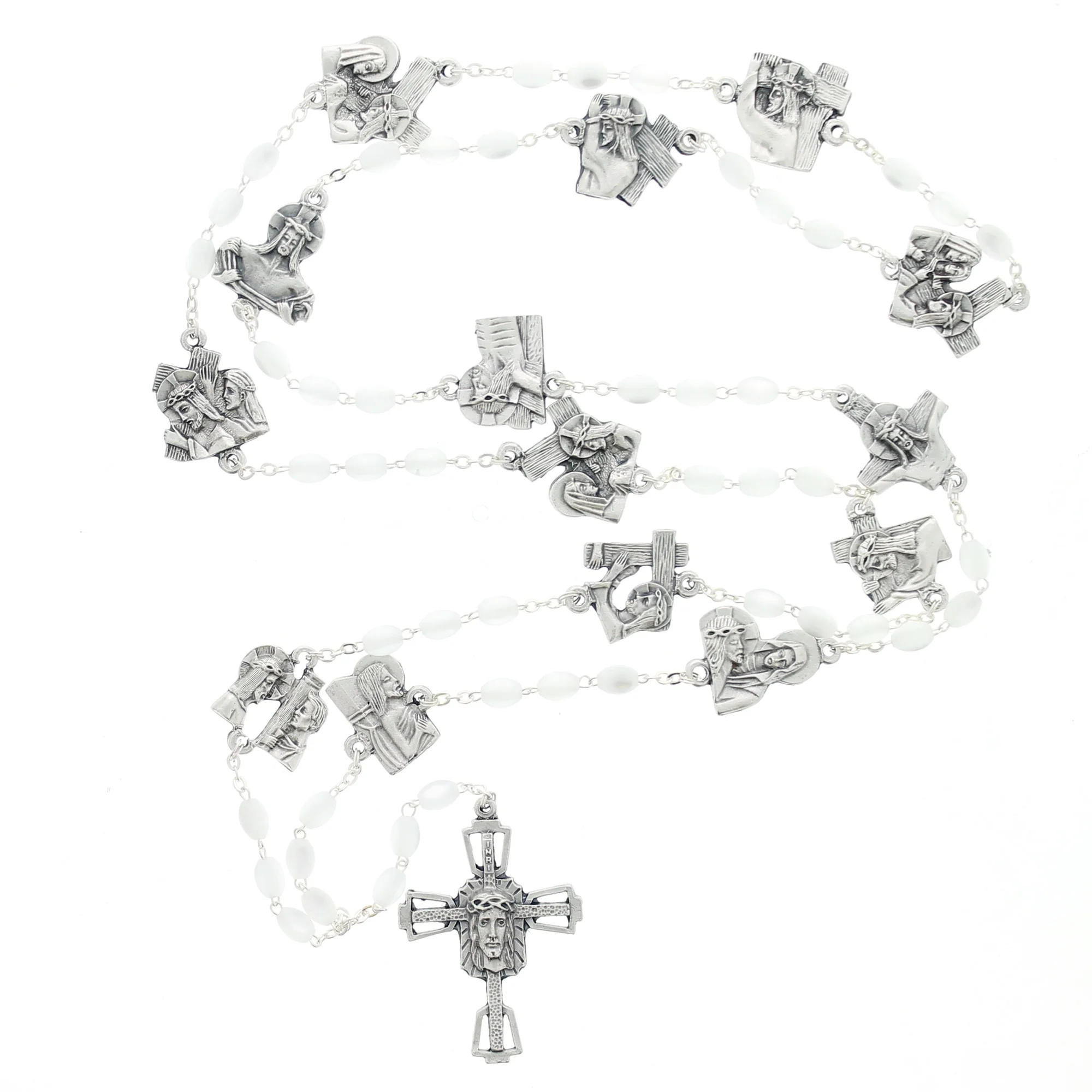 Mother of Pearl Way of the Cross Rosary - Image 2
