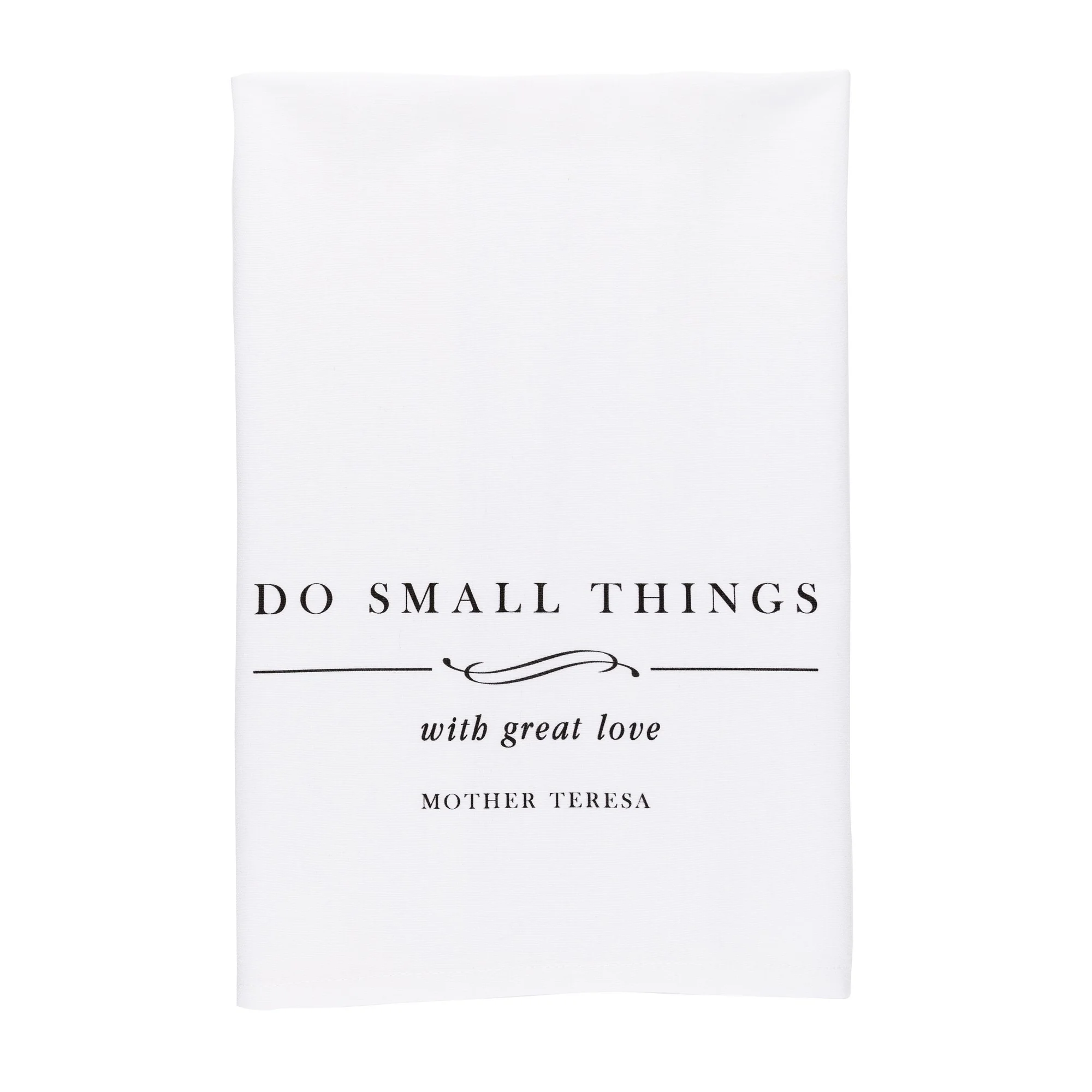 Mother Teresa Small Things Great Love Dish Towel - Image 2