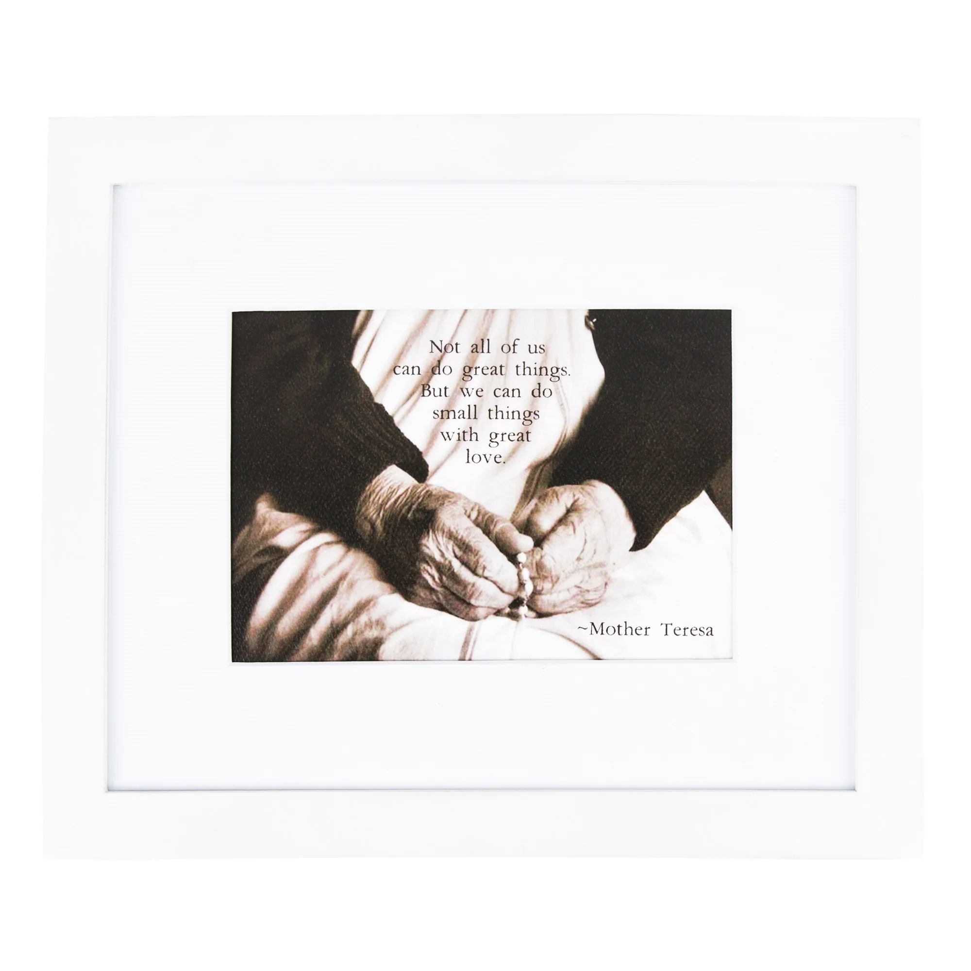 Mother Teresa "Small Things with Great Love" Framed Print - Image 2