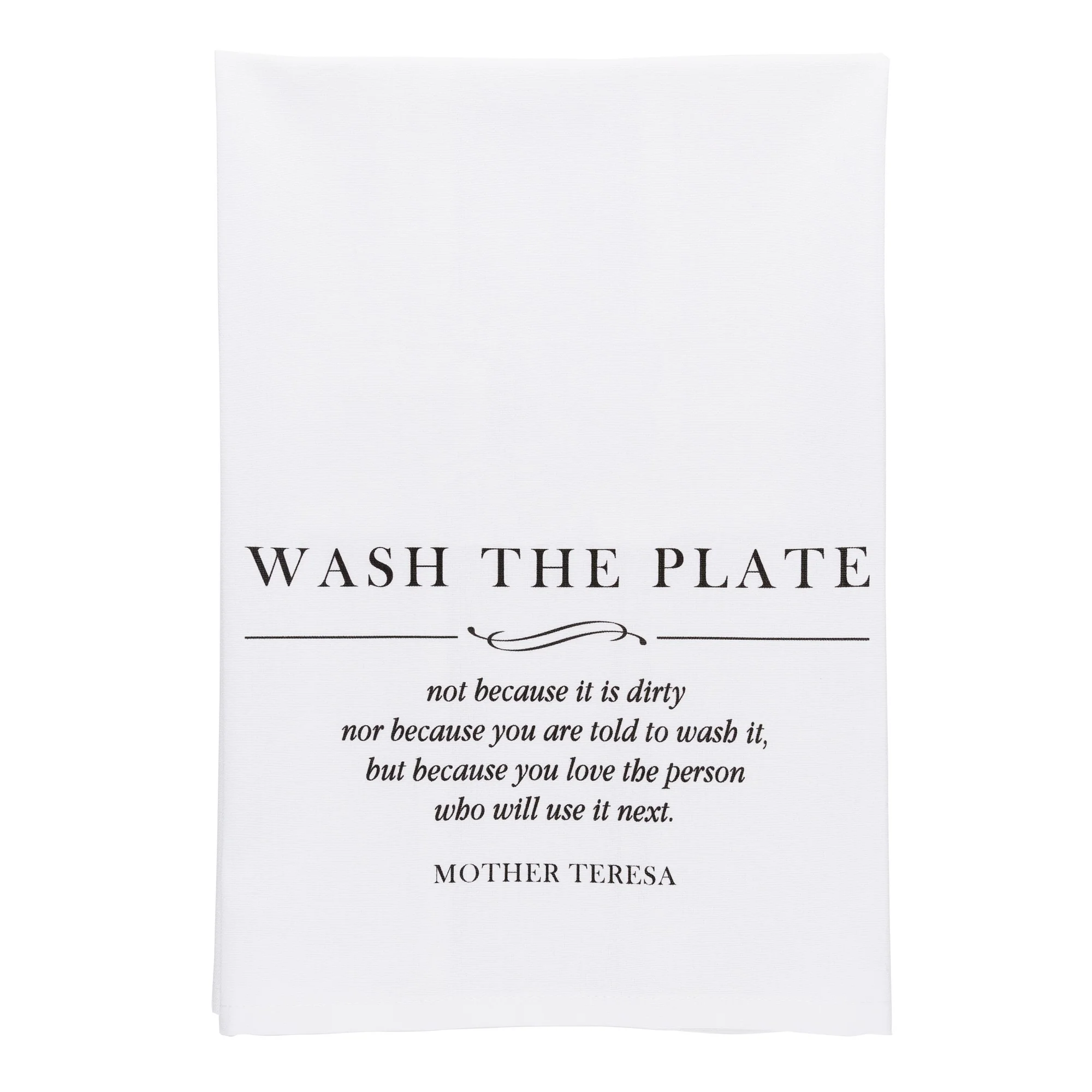 Mother Teresa Wash the Plate Dish Towel - Image 2