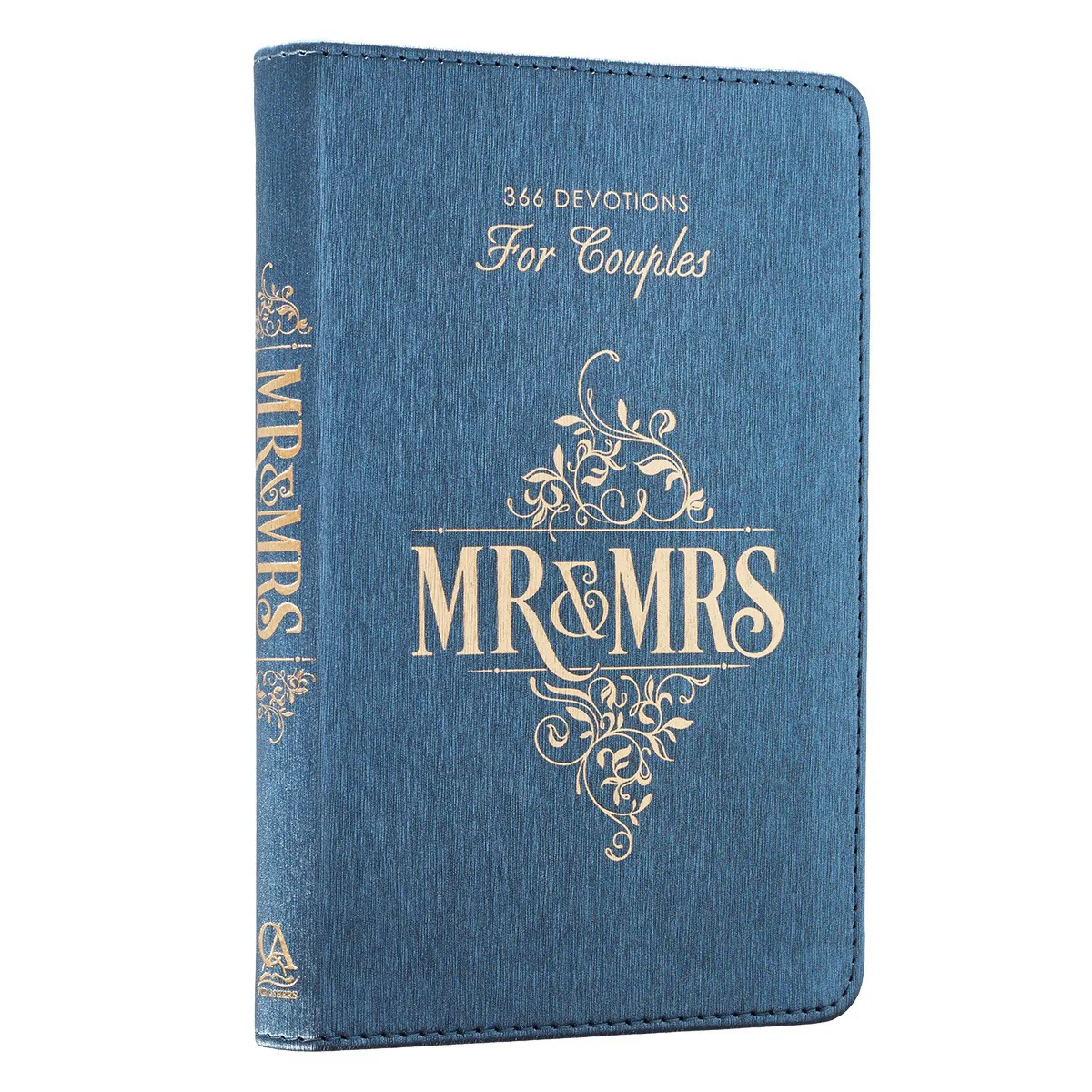 Mr. & Mrs. 366 Devotions for Couples - Blue Faux Leather - Image 2
