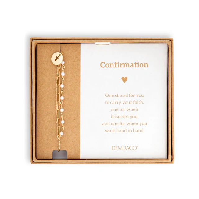 Multi-Strand Pearl & Charm Confirmation Bracelet - Image 3