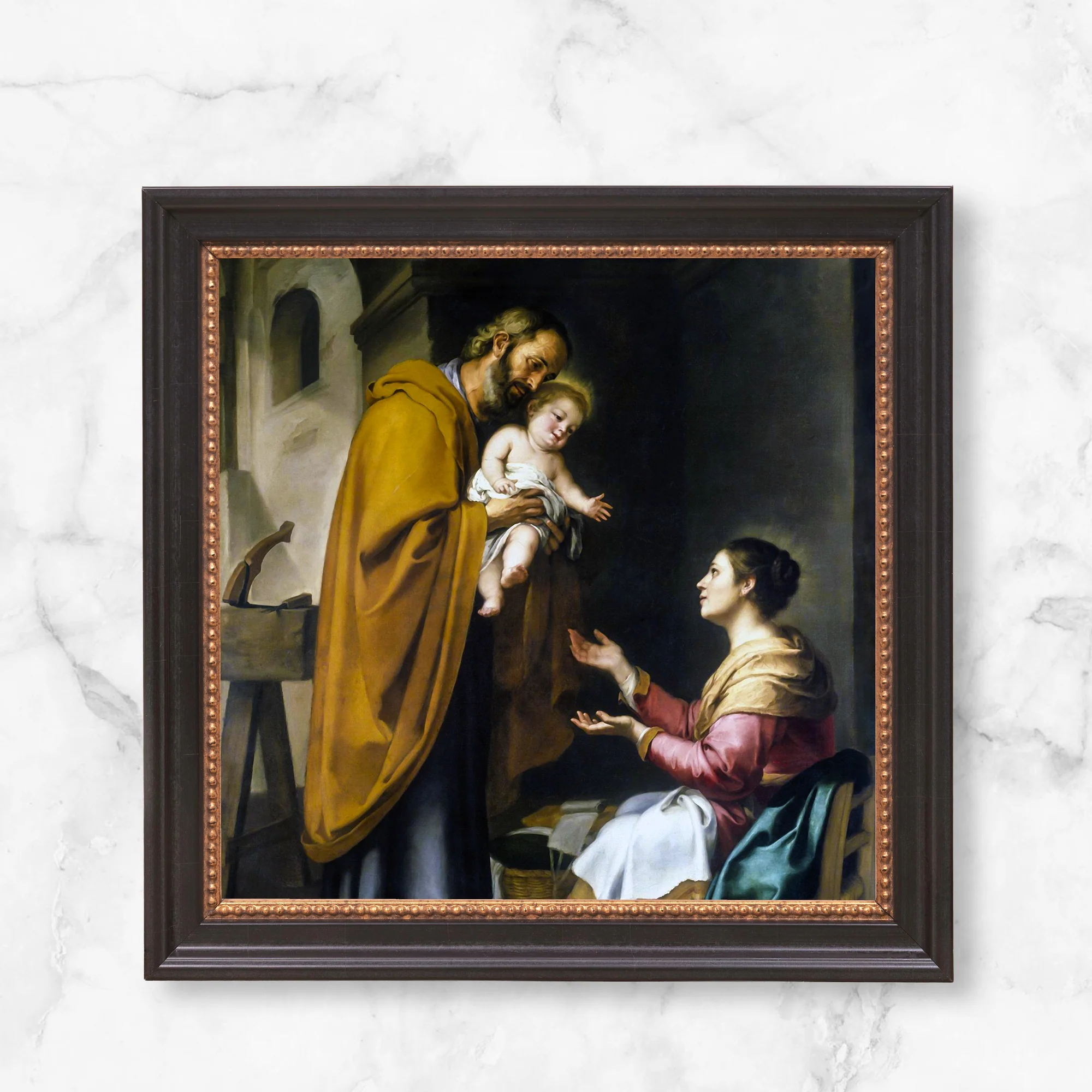 Murillo's Holy Family Framed Canvas - Sacred Mini Collection - Image 8