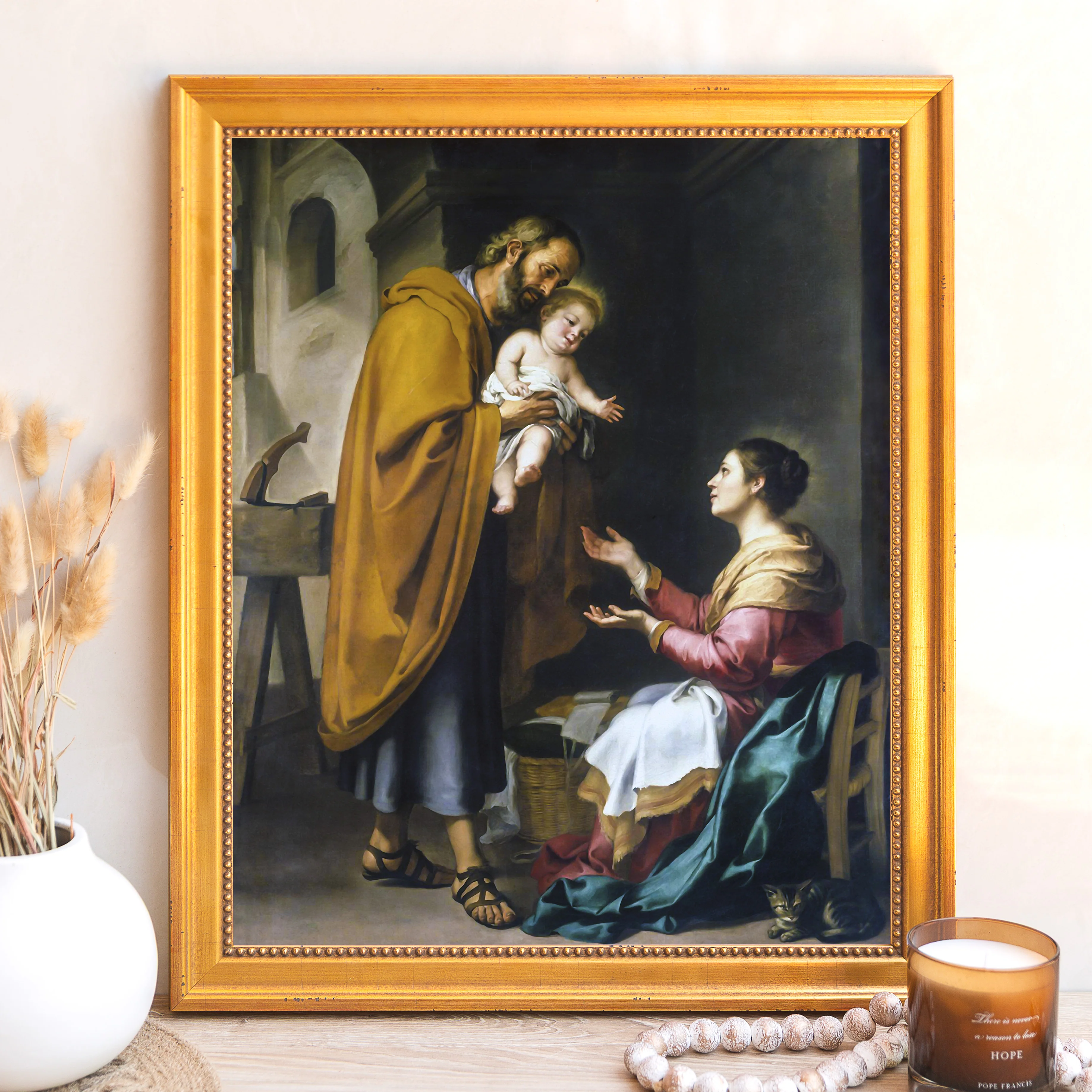 Murillo's Holy Family Framed Canvas - Sacred Signature Collection - Image 4