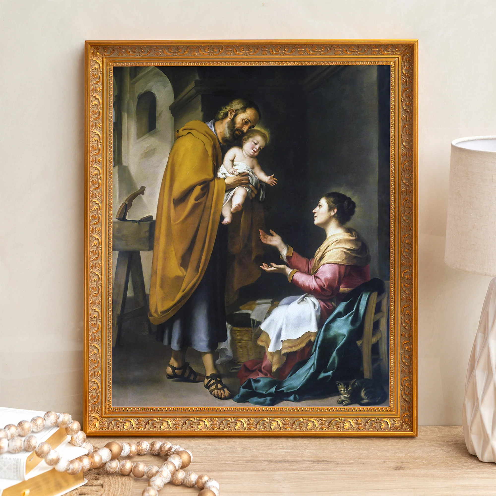 Murillo's Holy Family Framed Canvas - Sacred Signature Collection - Image 7