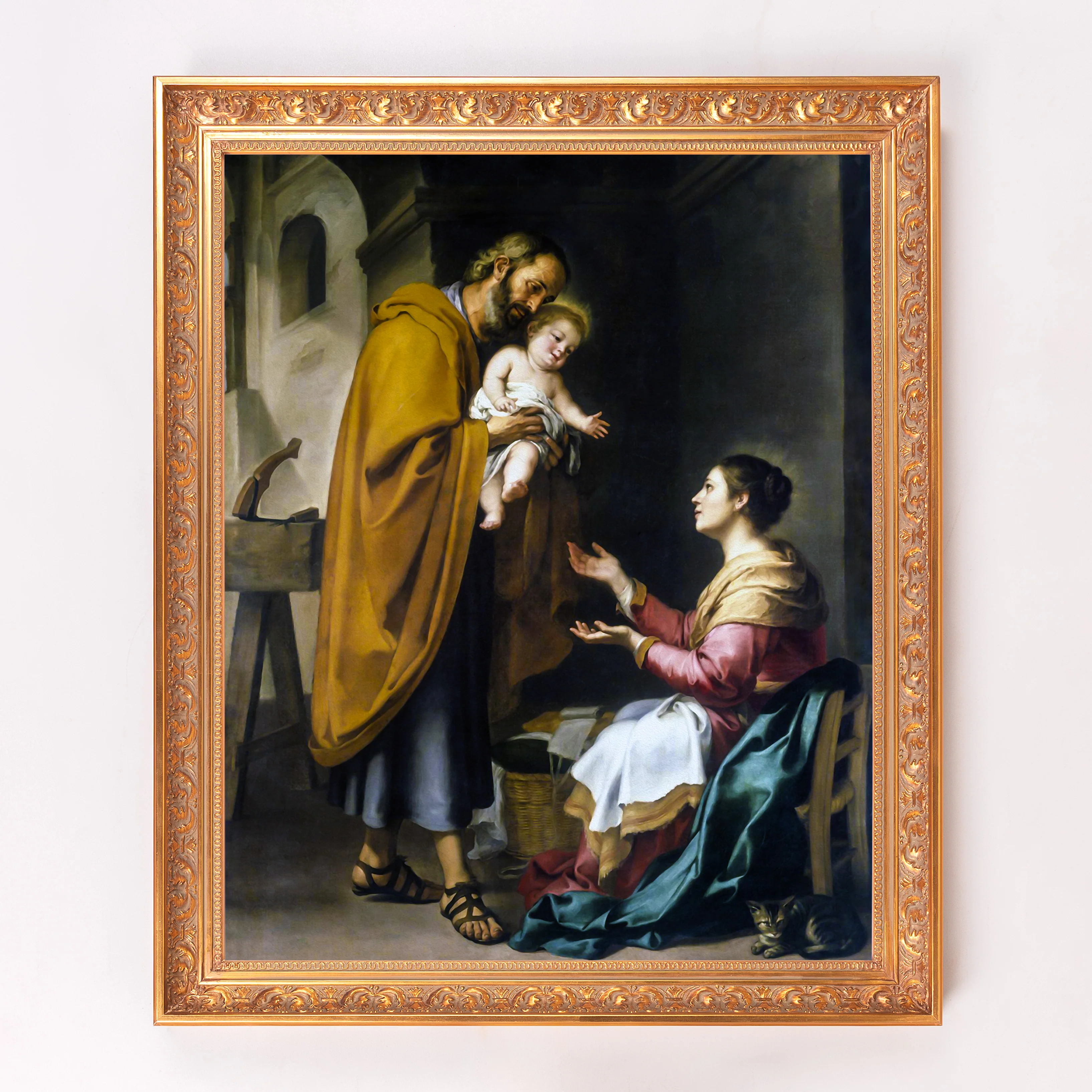 Murillo's Holy Family Framed Canvas - Sacred Signature Collection - Image 8