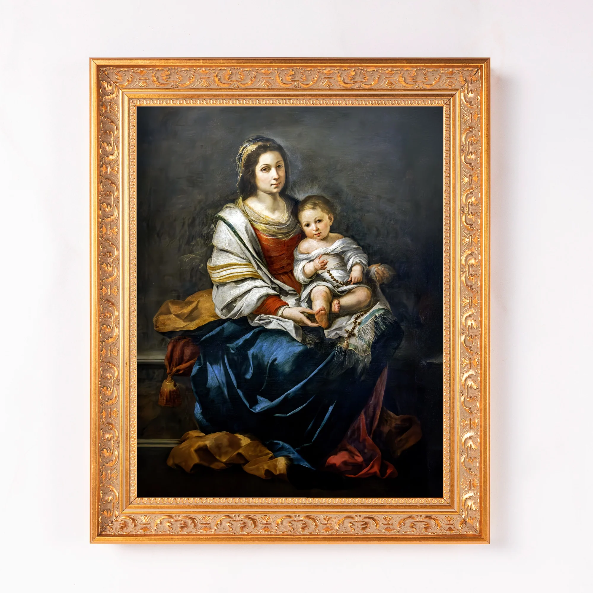 Murillo's Madonna of the Rosary Framed Canvas - Sacred Classics Collection - Image 3