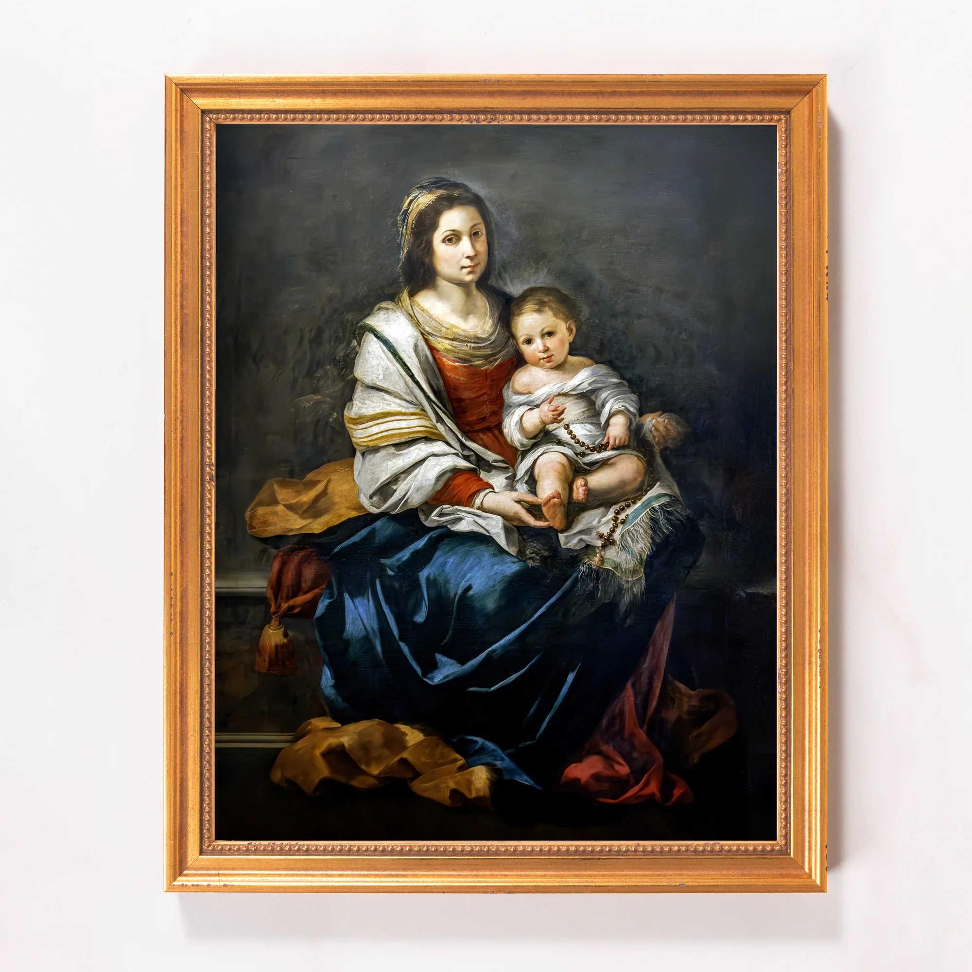 Murillo's Madonna of the Rosary Framed Canvas - Sacred Classics Collection - Image 5