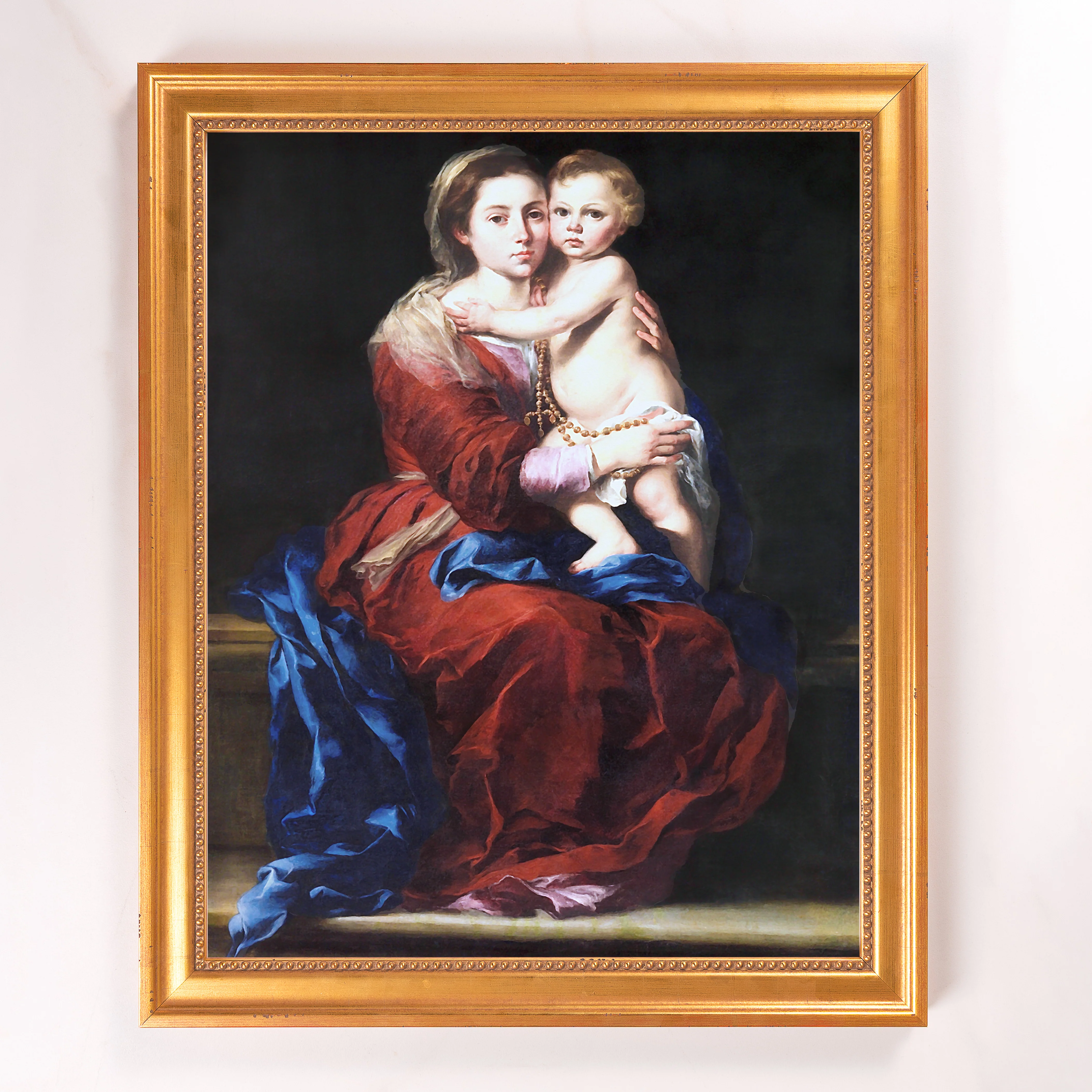 Murillo's Our Lady of the Rosary Framed Canvas - Sacred Signature Collection - Image 10