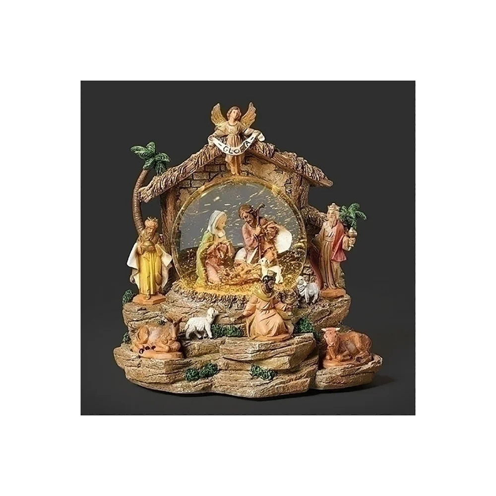 Musical Nativity Water Dome - 7.75" - Image 2