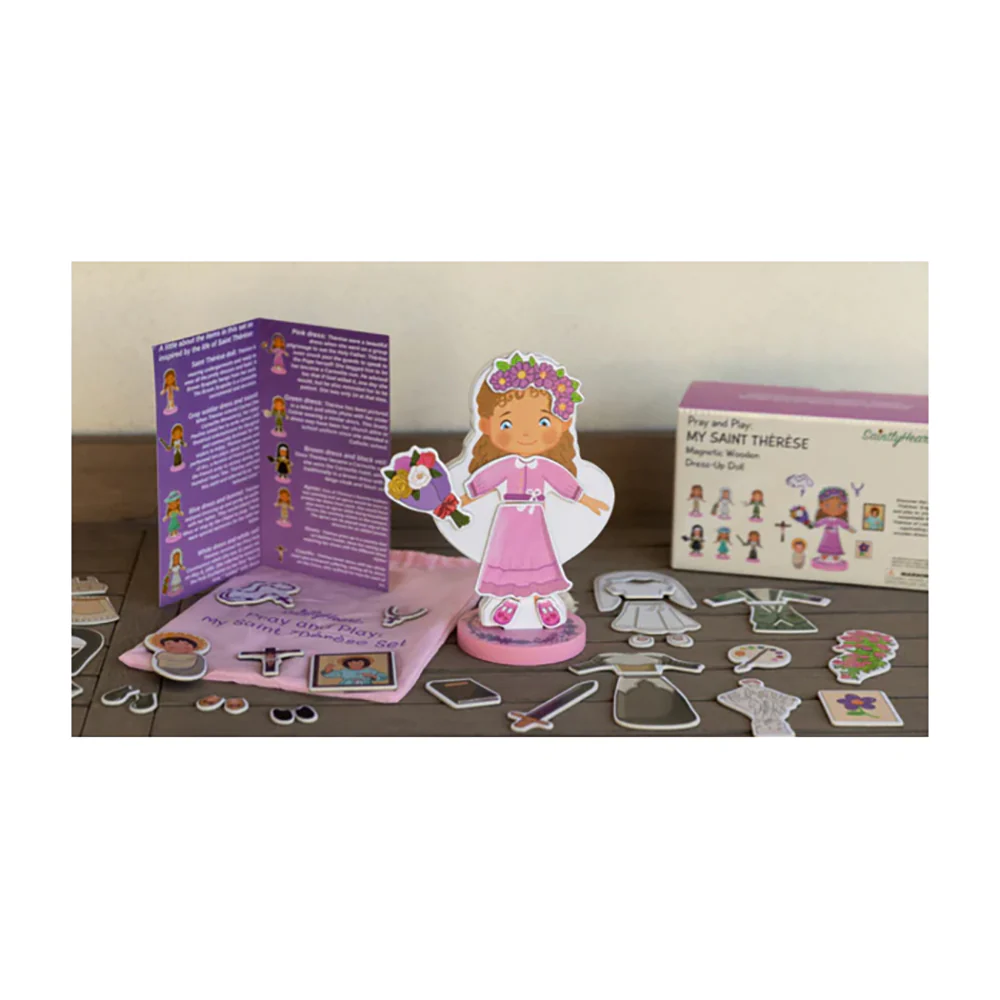 My St. Thérèse Magnetic Wooden Dress-Up Doll Set - Image 2