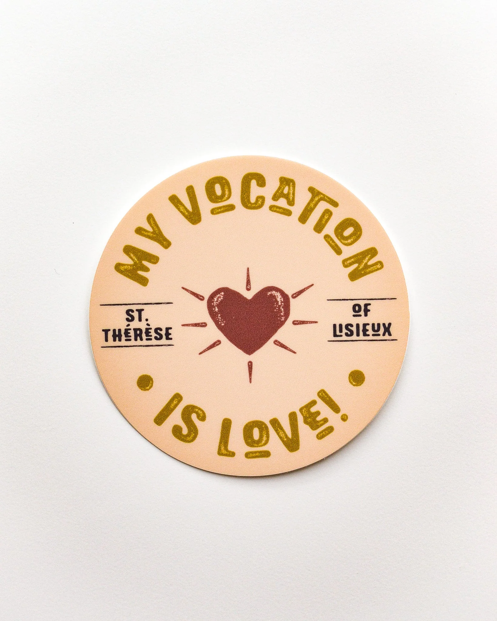 My Vocation is Love Vinyl Sticker - Image 2