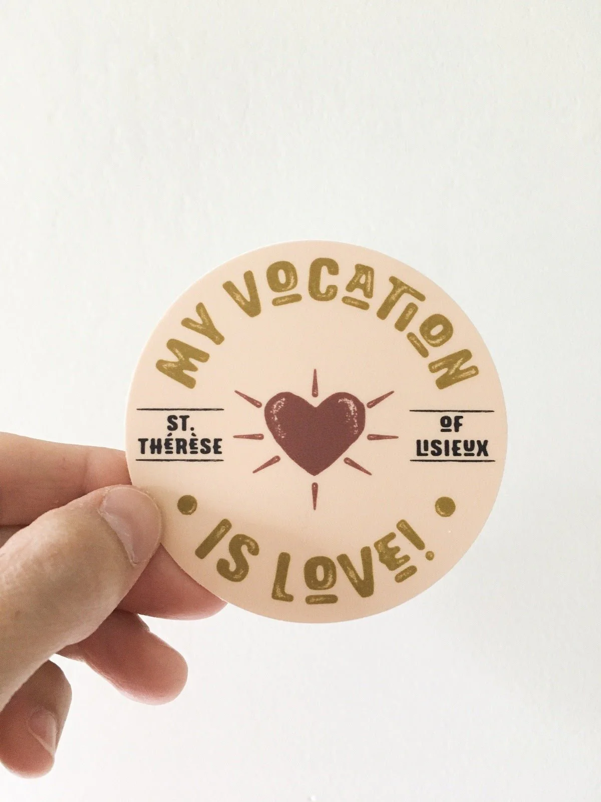 My Vocation is Love Vinyl Sticker - Image 3