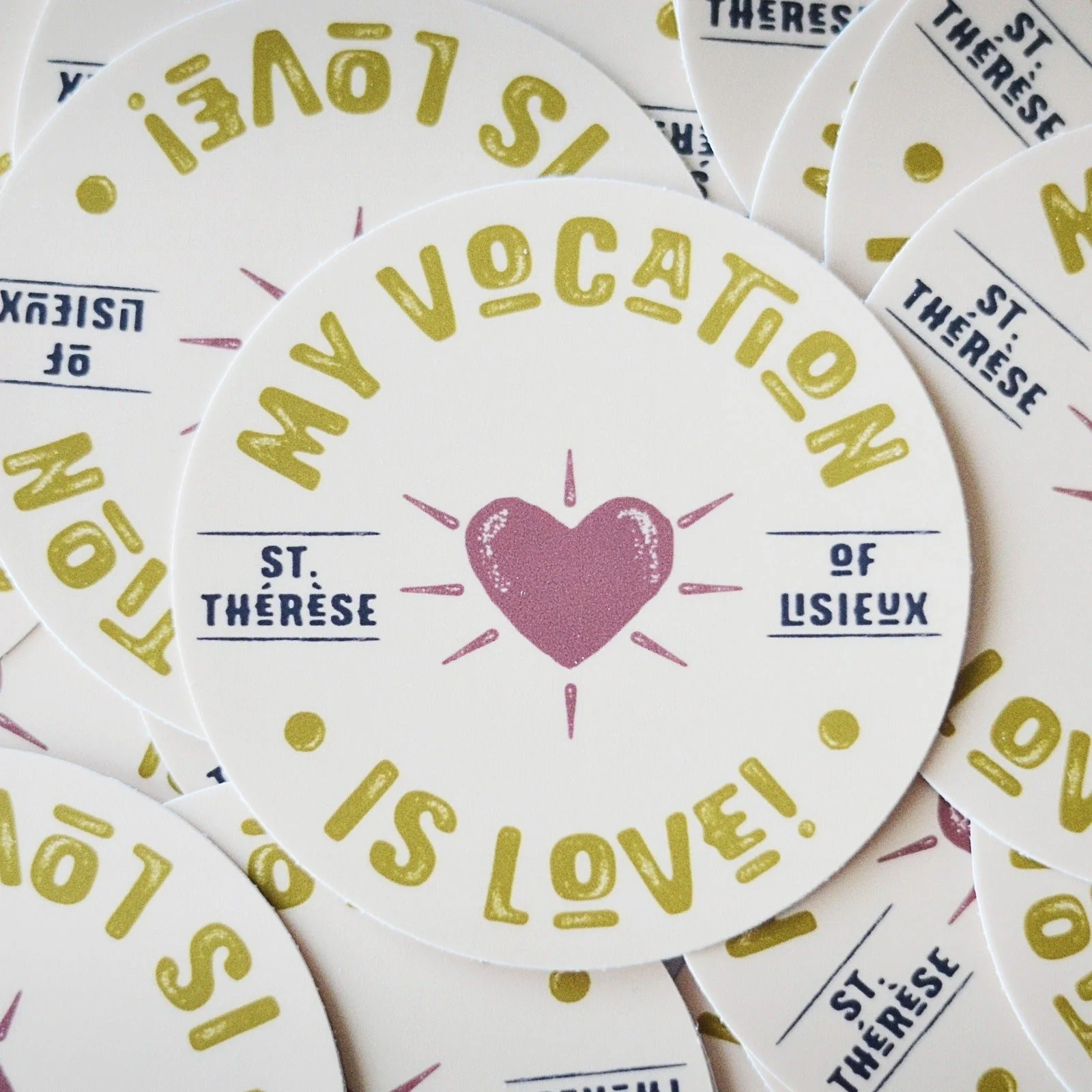 My Vocation is Love Vinyl Sticker - Image 4