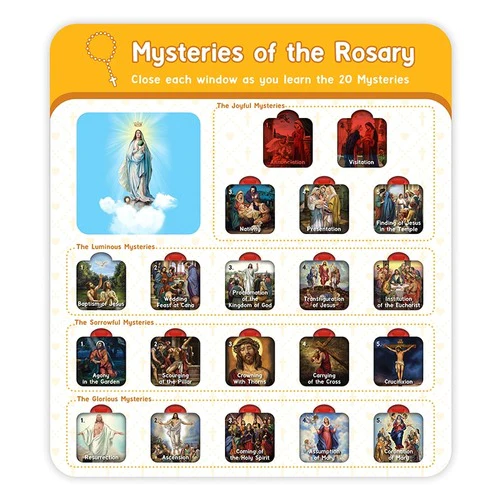 Mysteries of the Rosary Activity Card