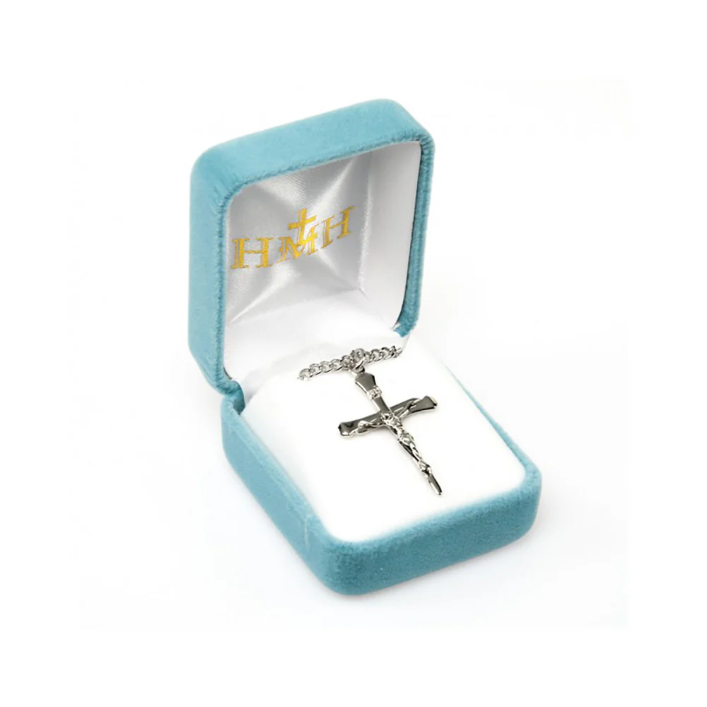 Nail Crucifix Necklace on 24" Chain in Gold/Sterling or Sterling Silver - Image 3