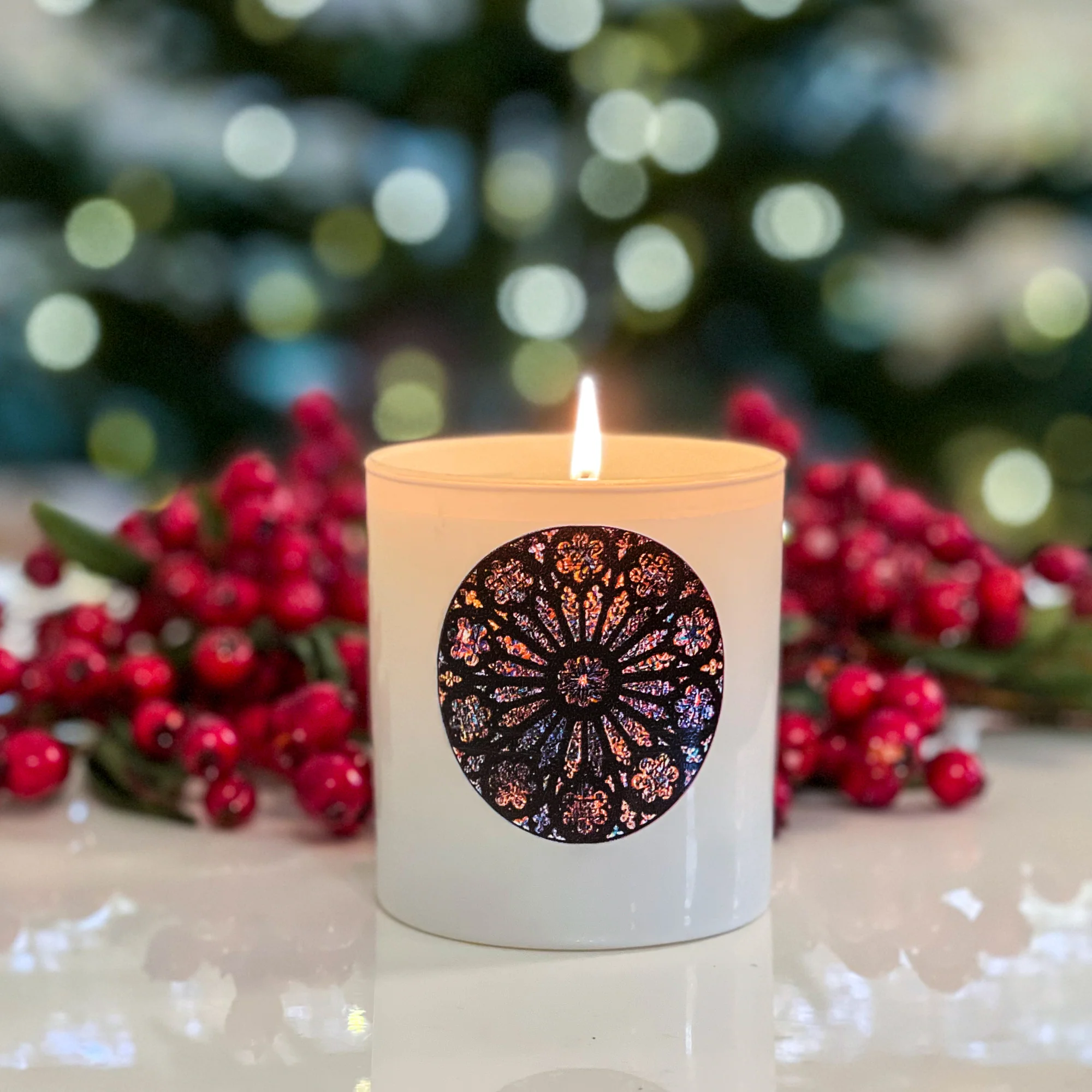 National Cathedral Stained Glass Window Candle - Image 2