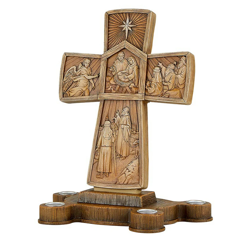 Nativity Cross Advent Candleholder - Image 4