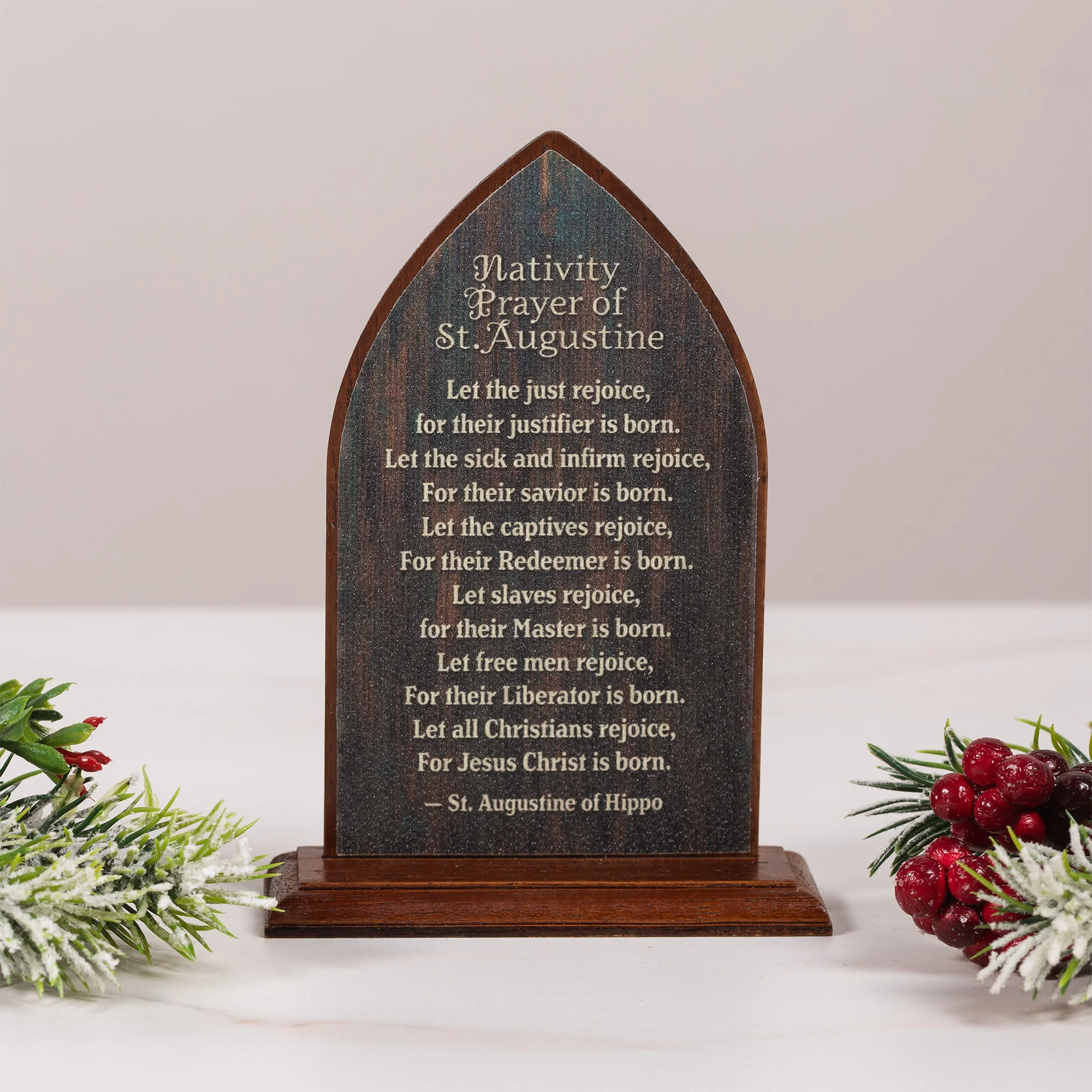 Nativity Prayer Christmas Shrine Plaque - 5.3" - Image 2