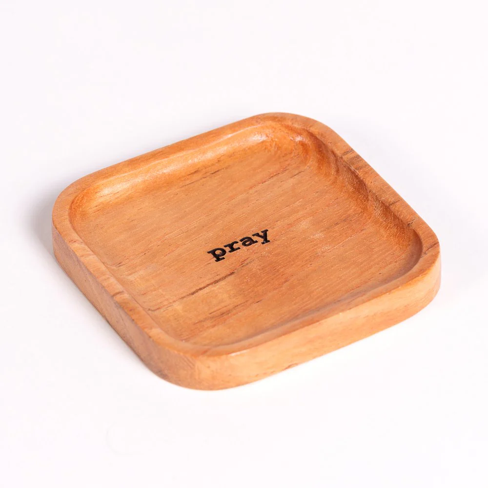 Natural Cedar Pray Trinket Dish - Image 2