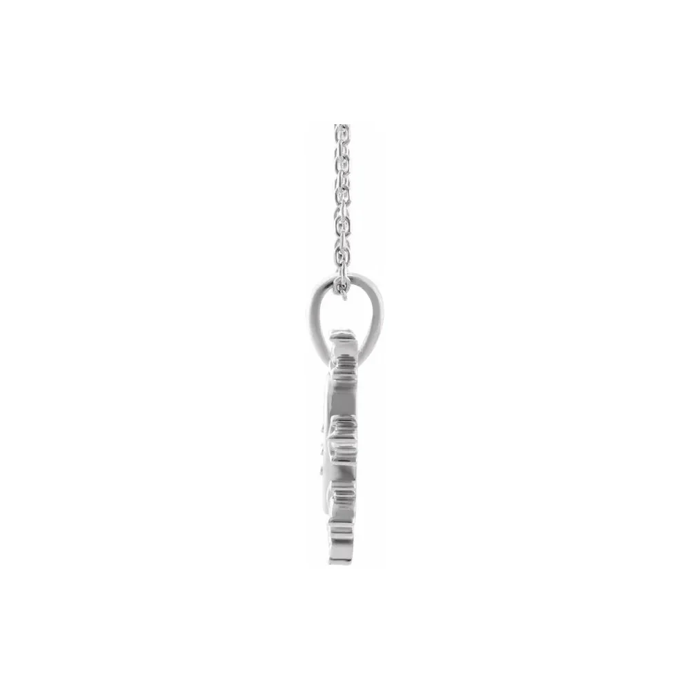 Natural Diamond Our Lady of Sorrows with 7 Swords Necklace - 18" - Image 4